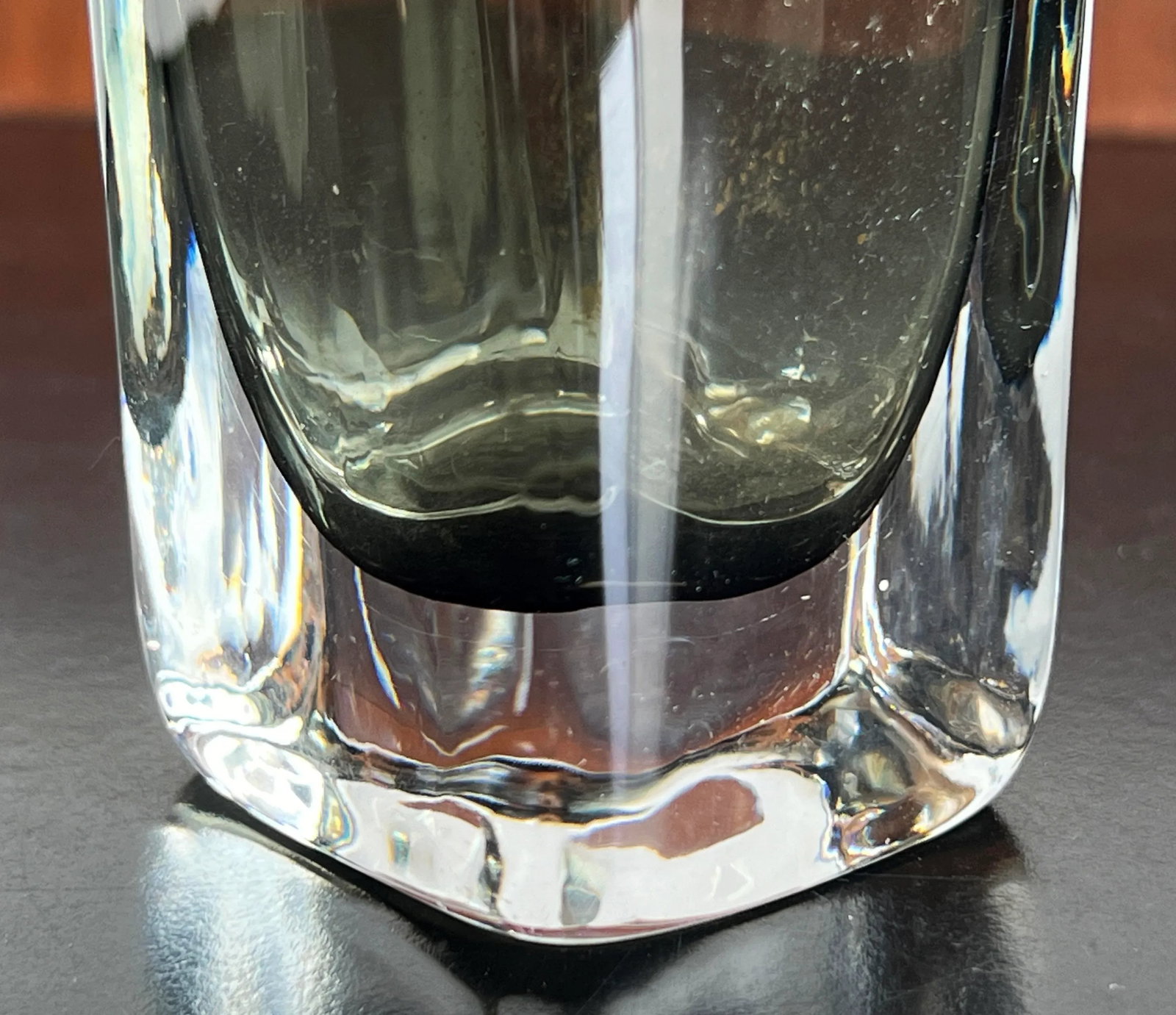 Vintage Sommerso Murano Glass Smoked Grey Vase - 5