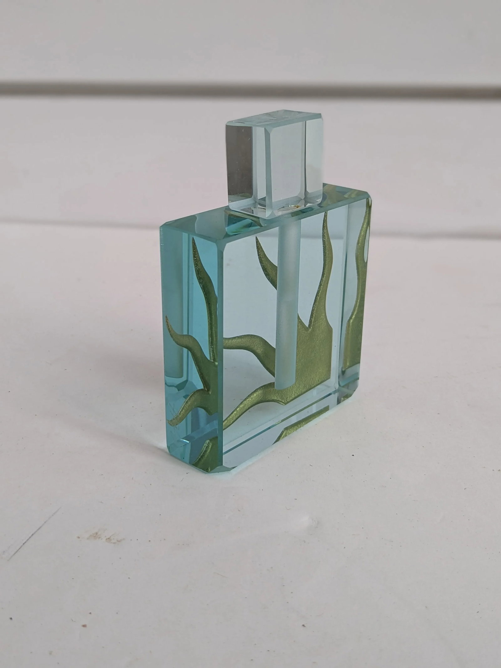 Mid 20th Century Felt Glass-Jeffrey M. Andrews Cold Cut Glass Perfume Bottle - 10