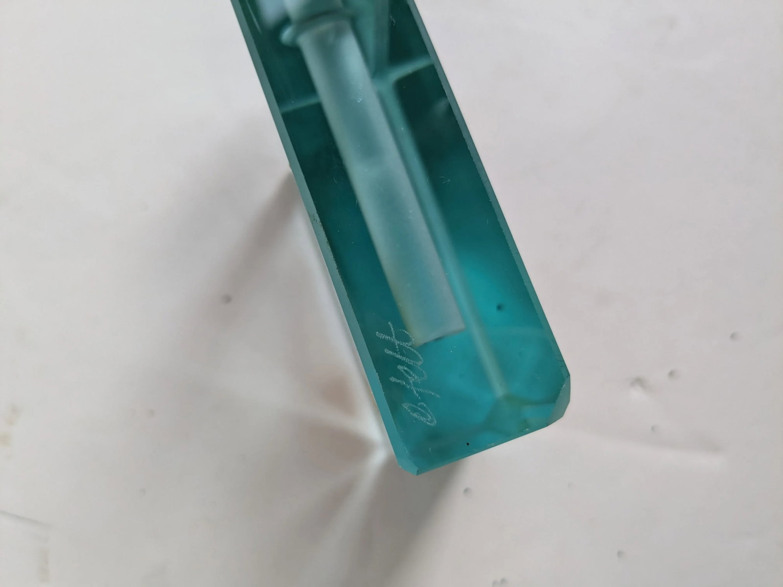 Mid 20th Century Felt Glass-Jeffrey M. Andrews Cold Cut Glass Perfume Bottle - 11