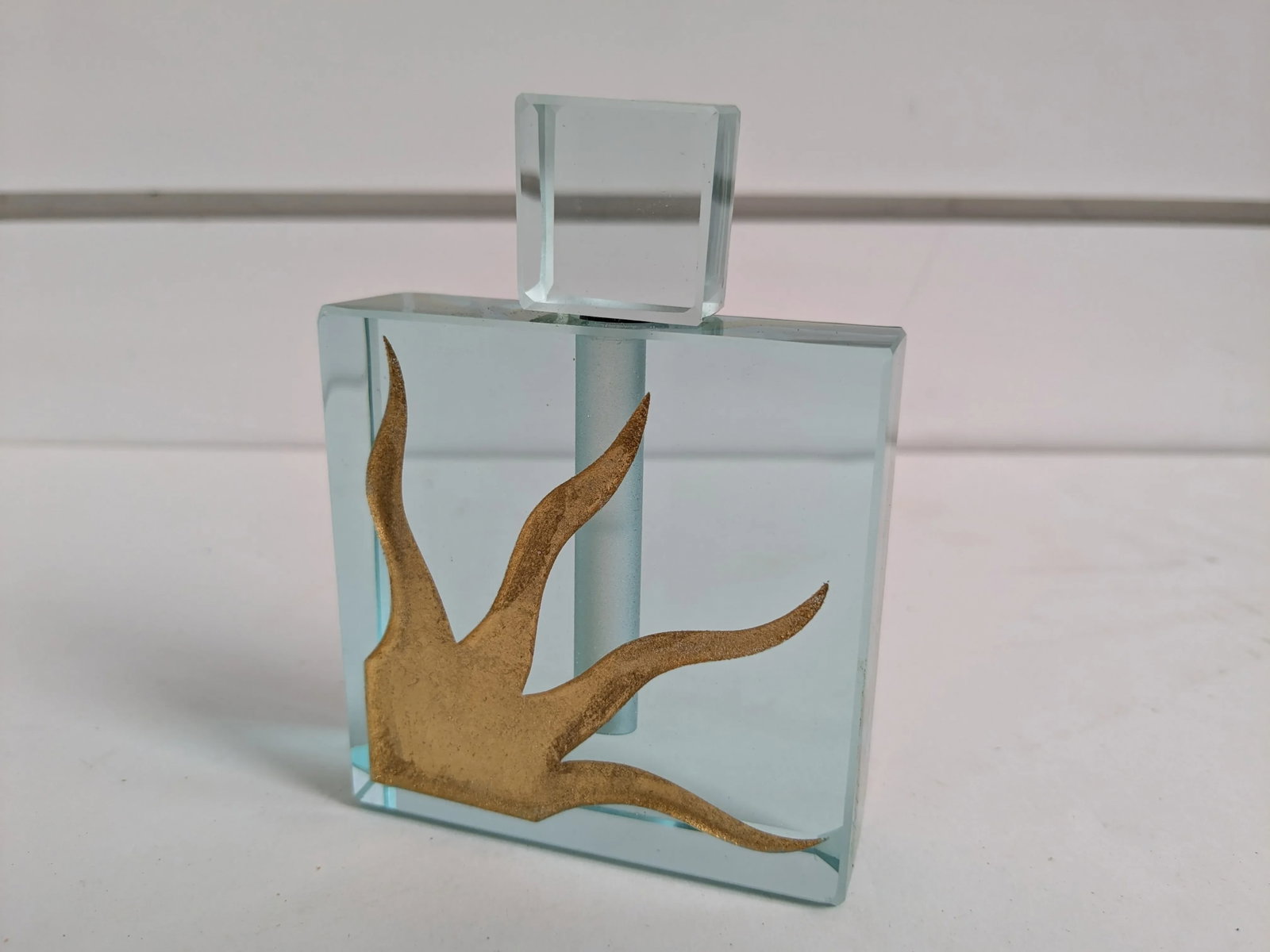 Mid 20th Century Felt Glass-Jeffrey M. Andrews Cold Cut Glass Perfume Bottle - 2