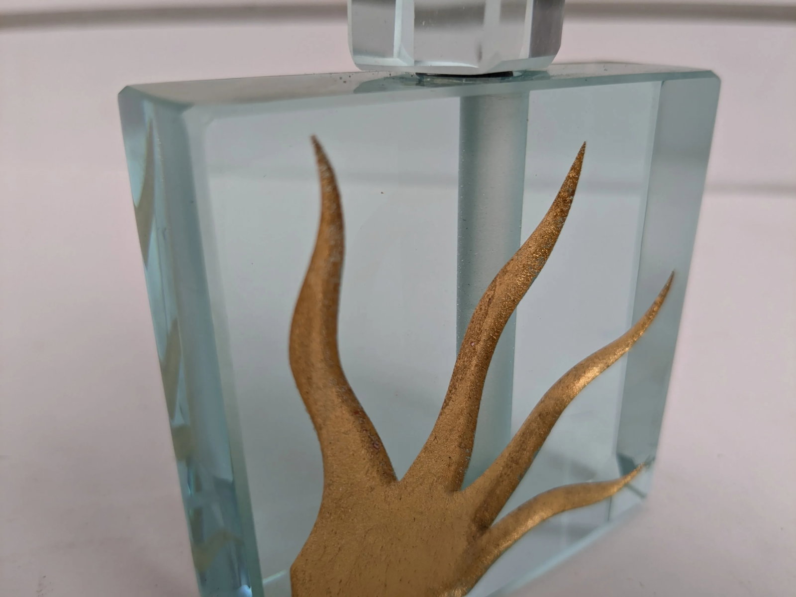 Mid 20th Century Felt Glass-Jeffrey M. Andrews Cold Cut Glass Perfume Bottle - 3