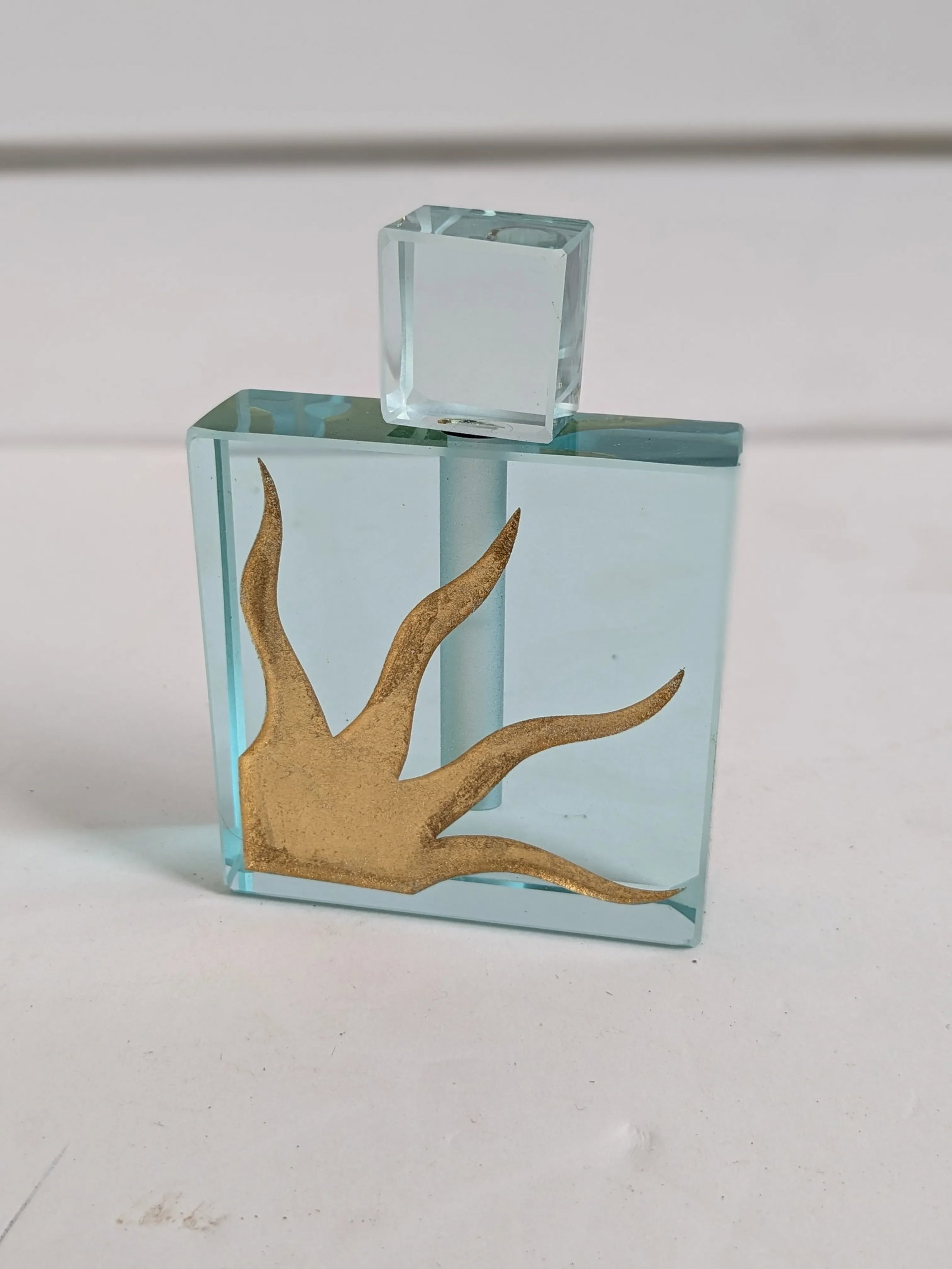Mid 20th Century Felt Glass-Jeffrey M. Andrews Cold Cut Glass Perfume Bottle - 5