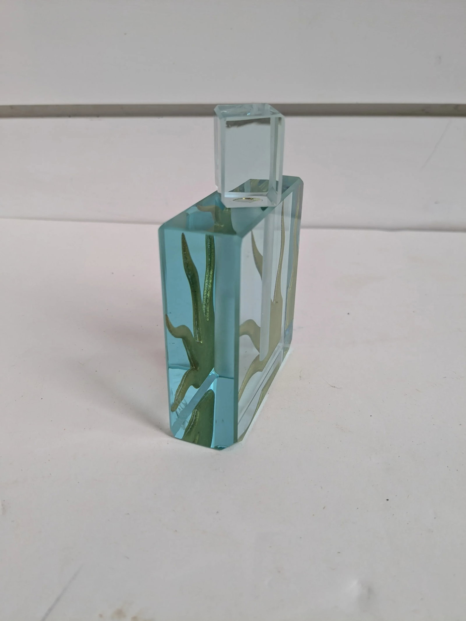 Mid 20th Century Felt Glass-Jeffrey M. Andrews Cold Cut Glass Perfume Bottle - 7