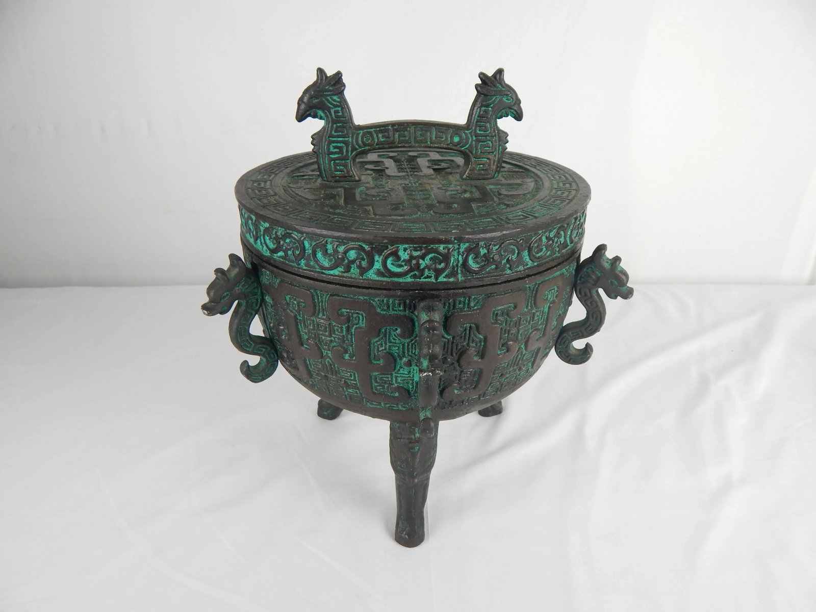 James Mont-Style Archaic Asian Inspired Midcentury Ice Bucket - 2