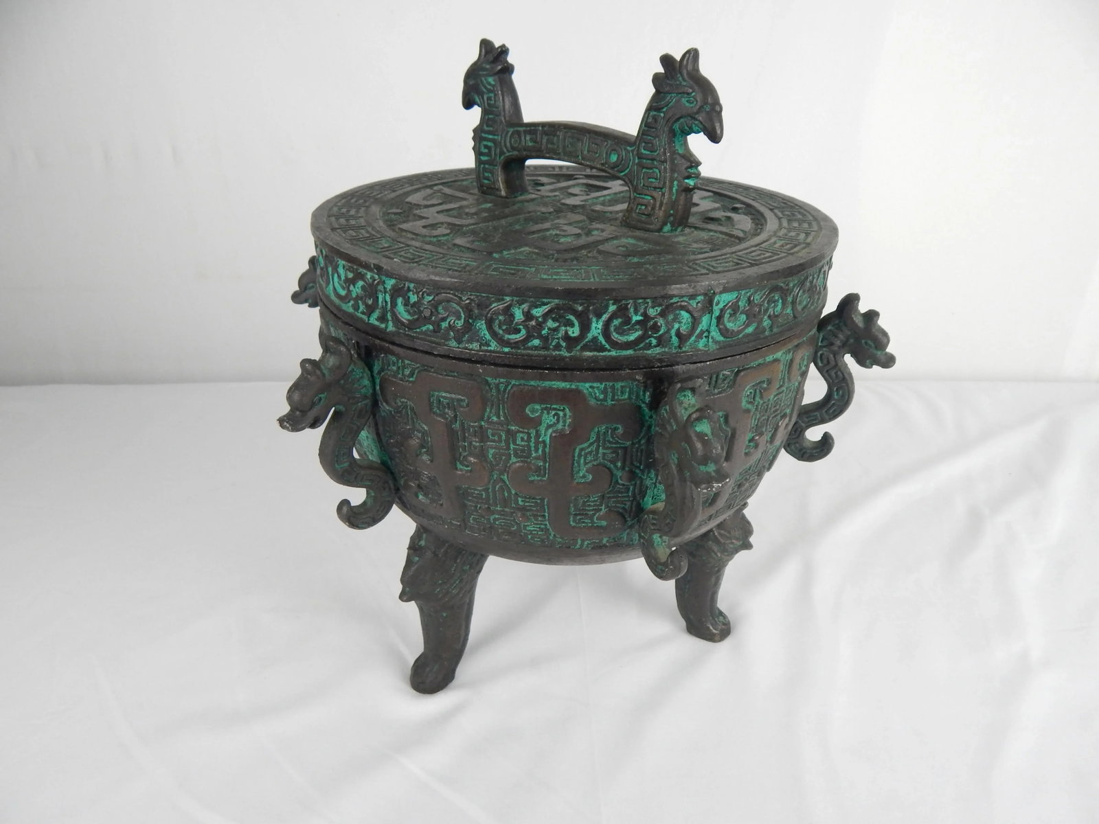 James Mont-Style Archaic Asian Inspired Midcentury Ice Bucket - 3
