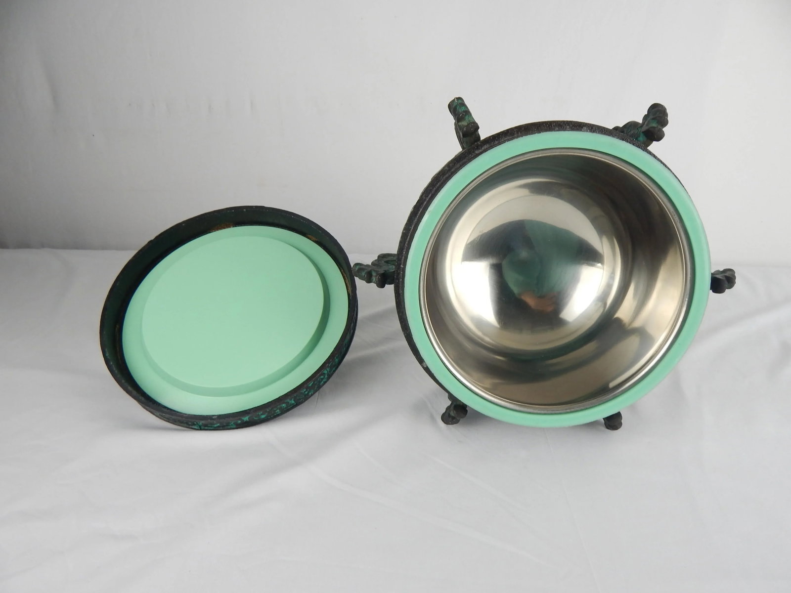 James Mont-Style Archaic Asian Inspired Midcentury Ice Bucket - 6