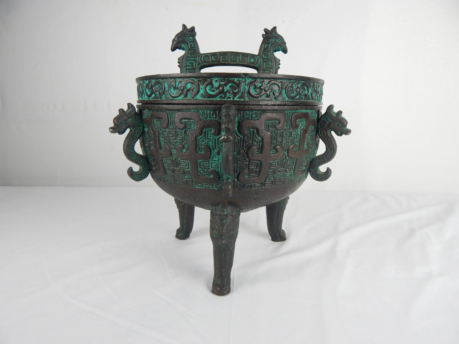 James Mont-Style Archaic Asian Inspired Midcentury Ice Bucket - 8