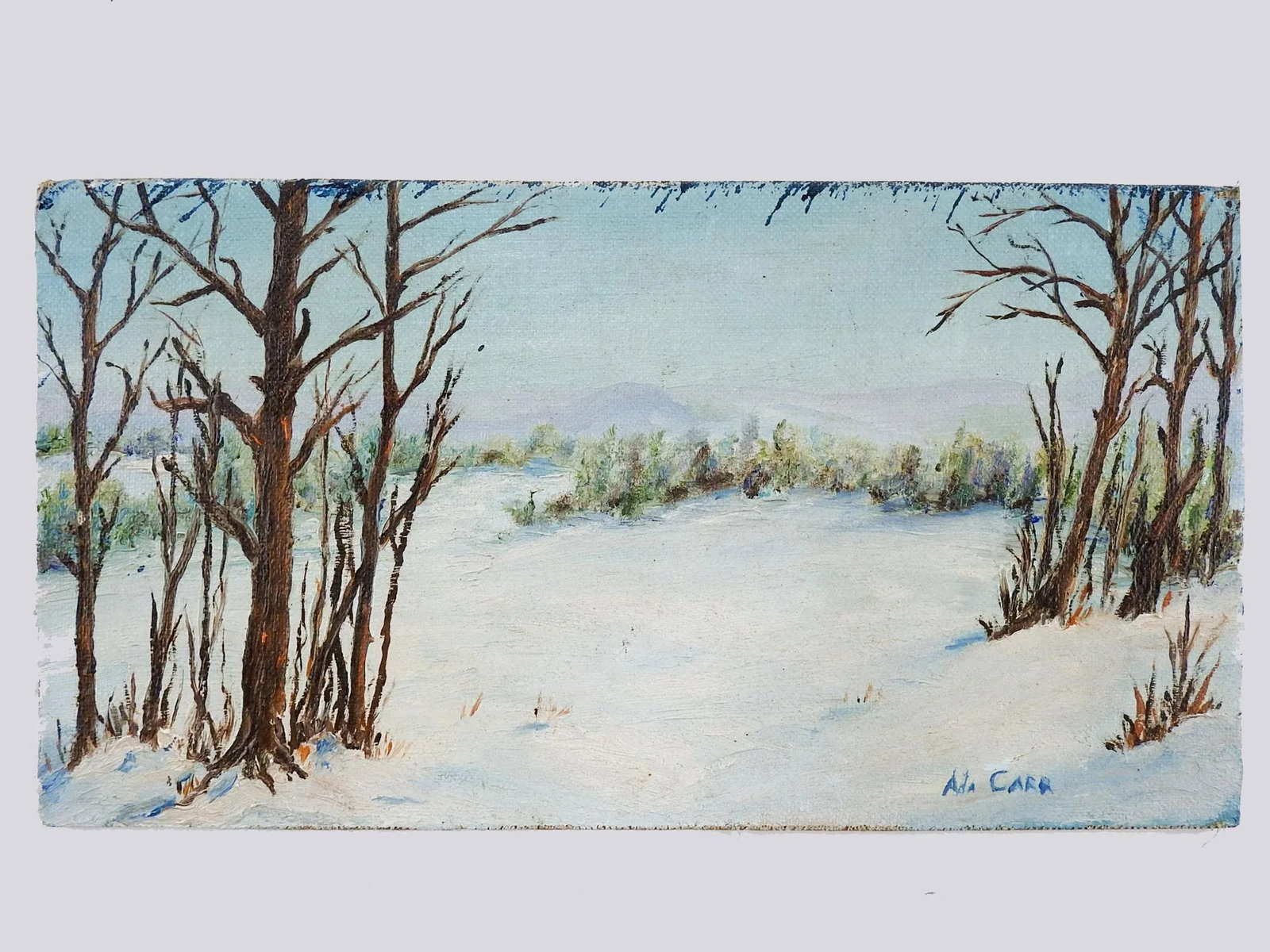 1960s Winter Landscape Painting - 2