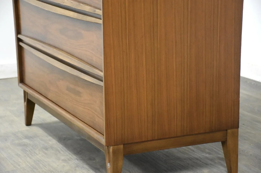 1960s Thomasville Walnut and Rosewood Tall Dresser - 6