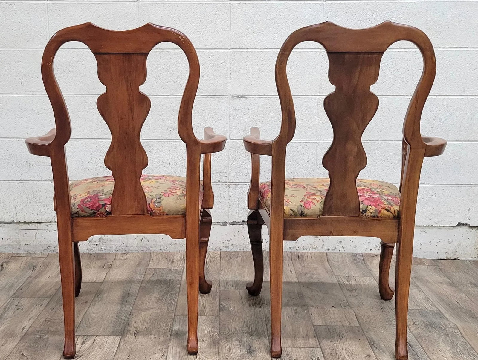 Vintage Lexington Furniture Industries Queen Anne Dining Arm Chairs - Pair - 9