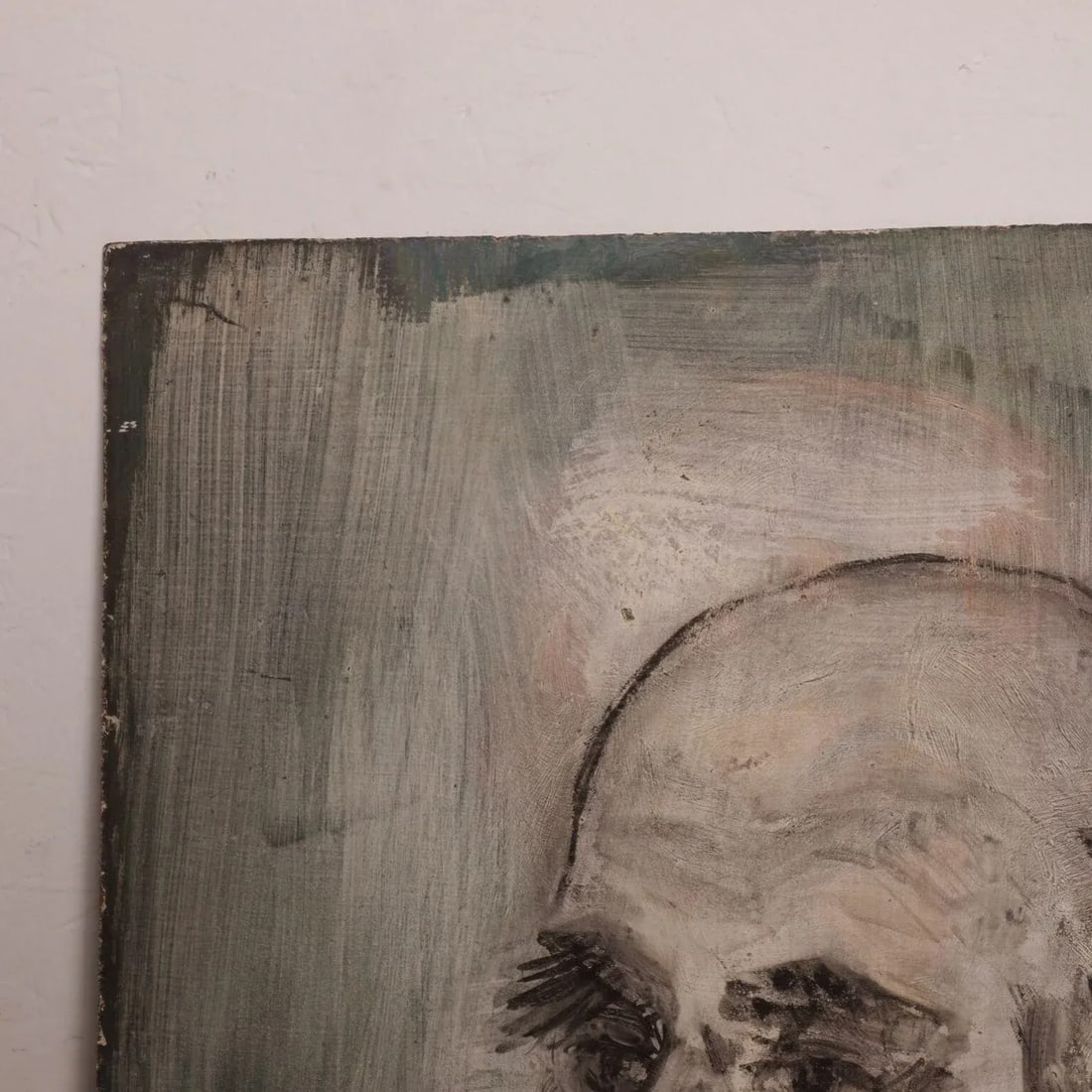 Danish Oil Portrait Midcentury Art Distinguished Gentleman 1970s - 2