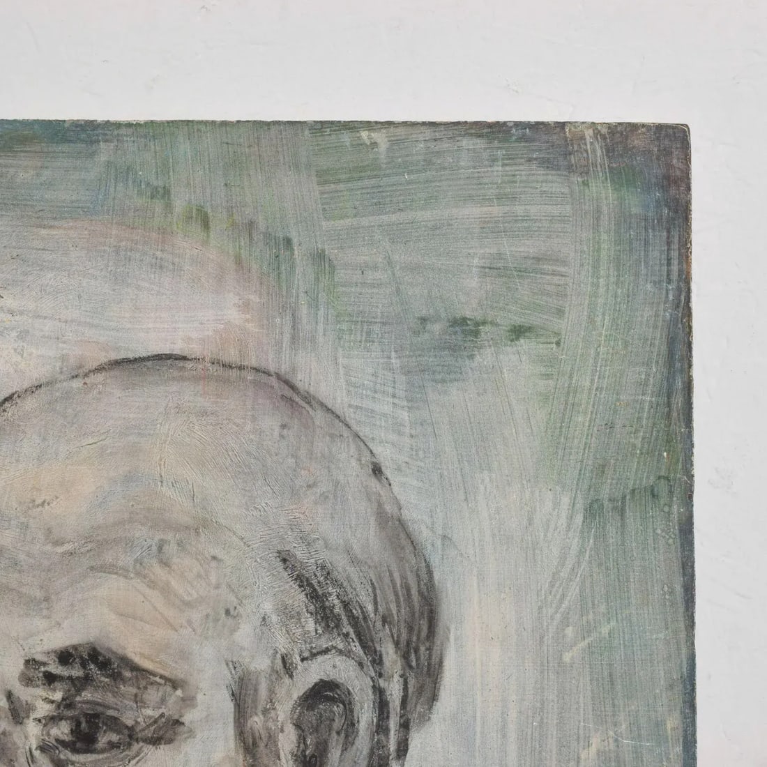 Danish Oil Portrait Midcentury Art Distinguished Gentleman 1970s - 3