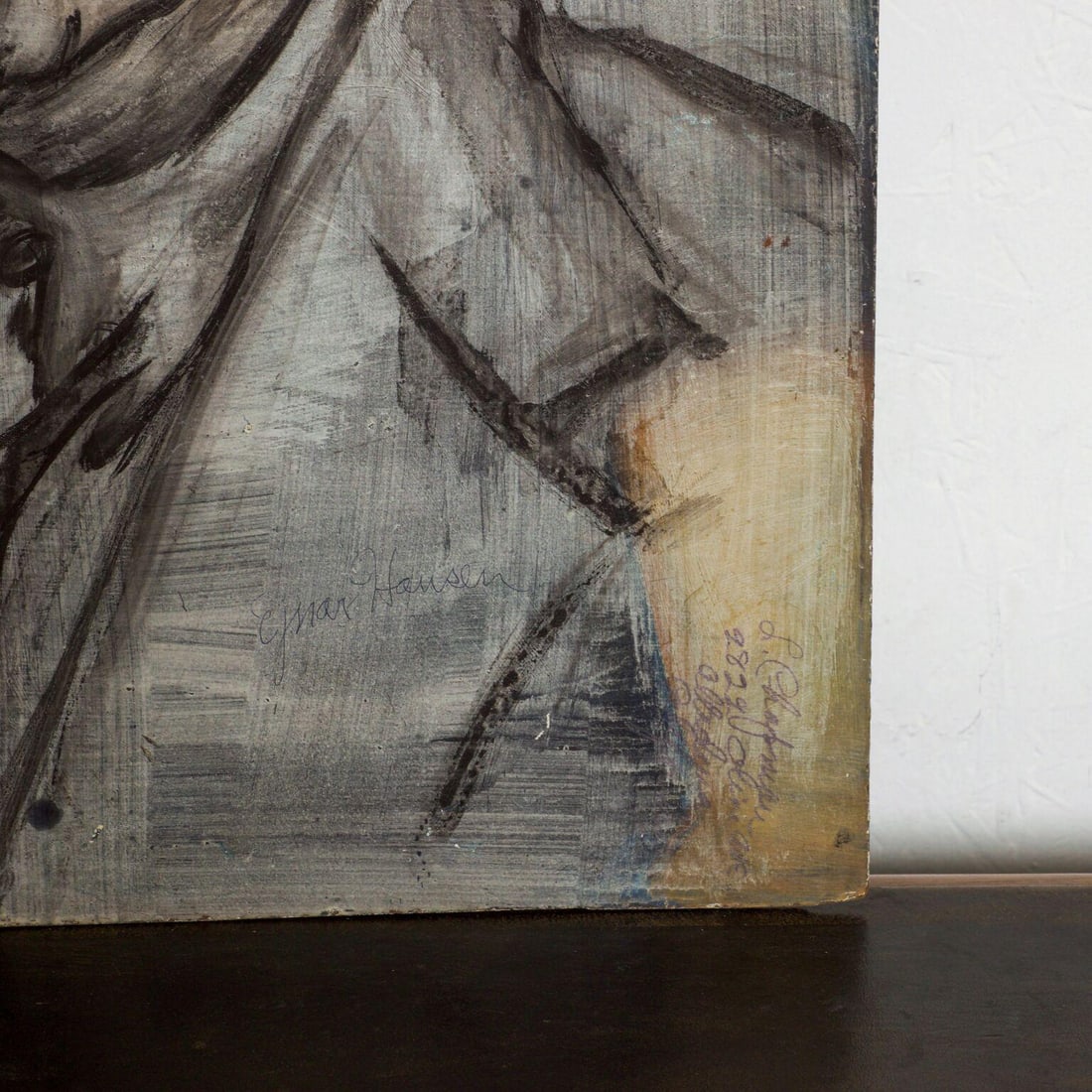 Danish Oil Portrait Midcentury Art Distinguished Gentleman 1970s - 7