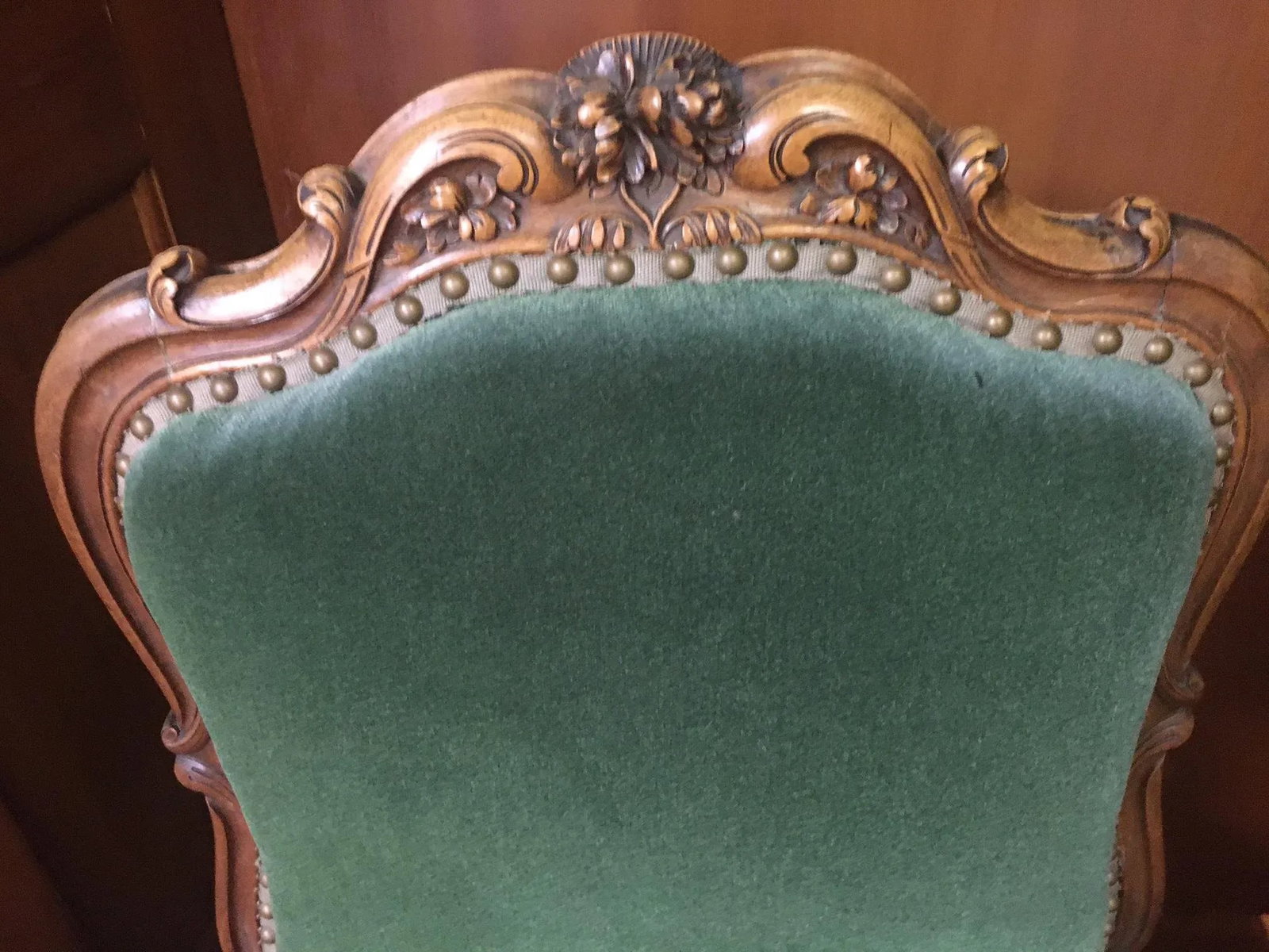 Late 19thc Pair Louis XV Style Upholstered French Fruitwood Chairs - 3