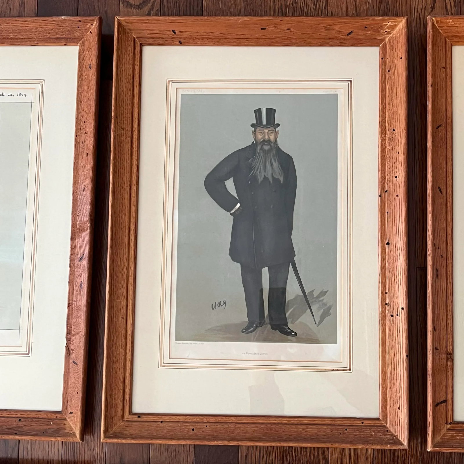 Late 19th Century British Society Magazine Vanity Fair Framed Chromolithograph Caricature Portraits - 4