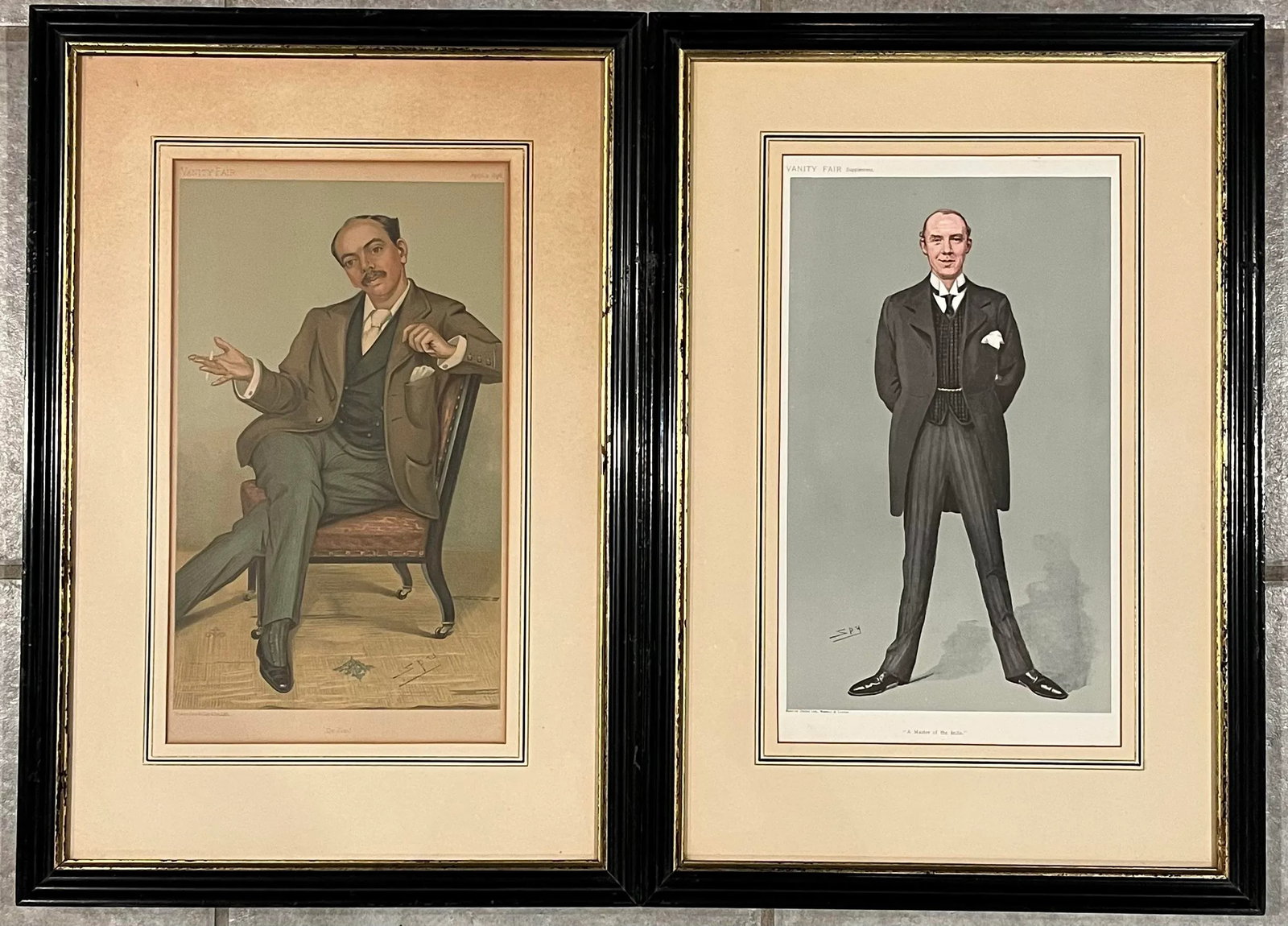 Late 19th Century British Society Magazine Vanity Fair Framed Chromolithograph Caricature Portraits - 10