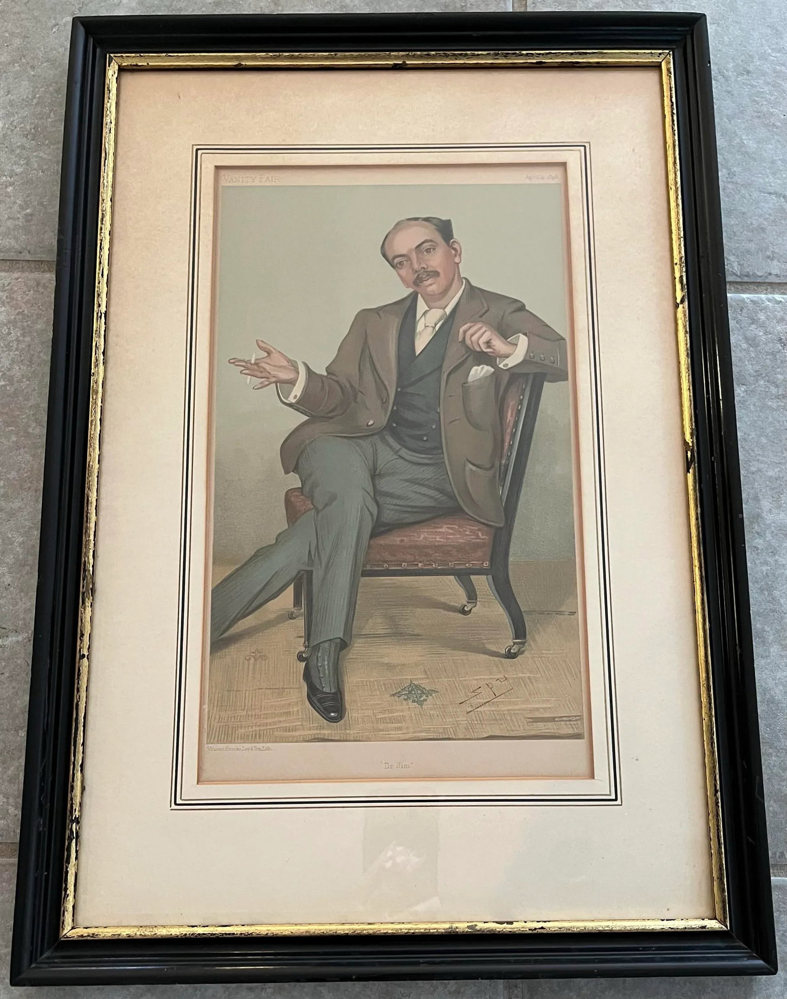 Late 19th Century British Society Magazine Vanity Fair Framed Chromolithograph Caricature Portraits - 2