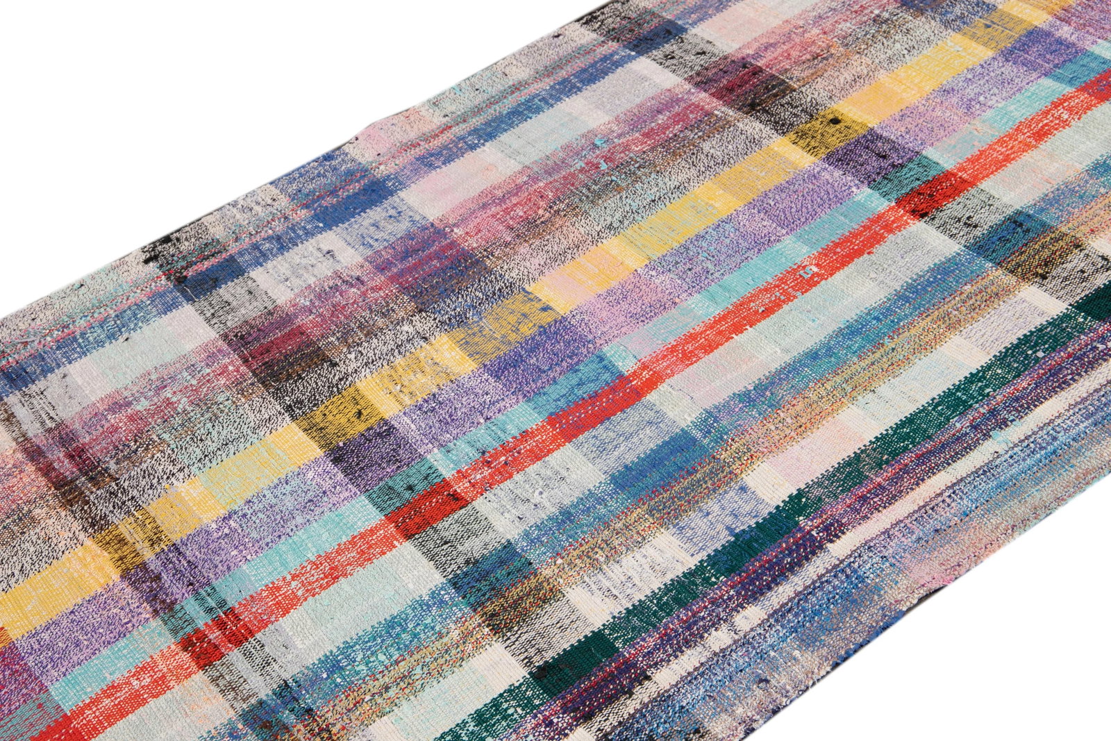 Vintage Flat-Weave Wool Runner 4 X 13 - 10