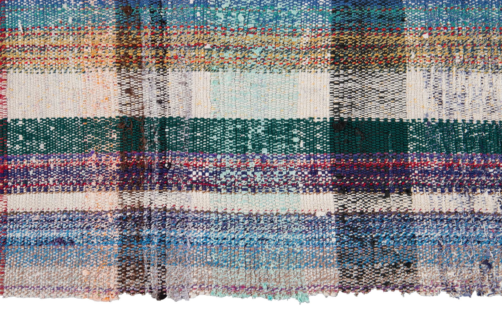 Vintage Flat-Weave Wool Runner 4 X 13 - 6