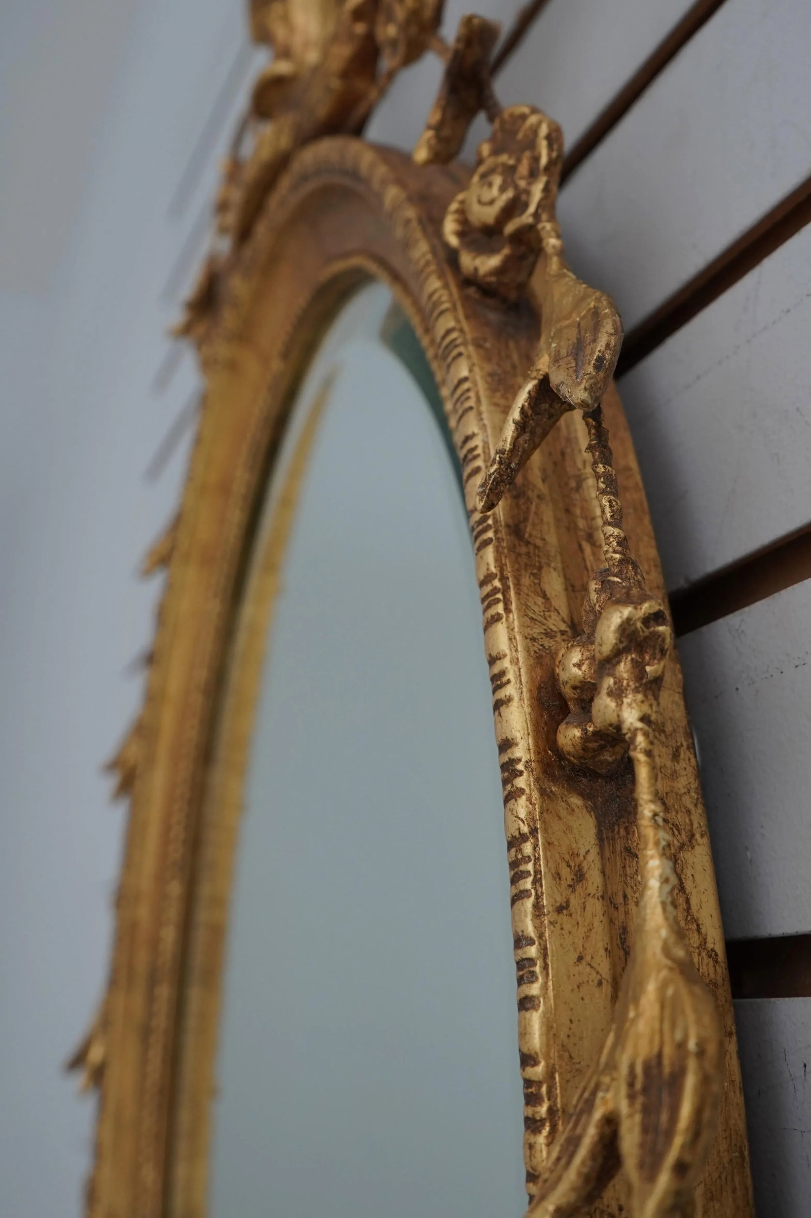 Friedman Brothers Gold Finish Adam Style Mirror - 4