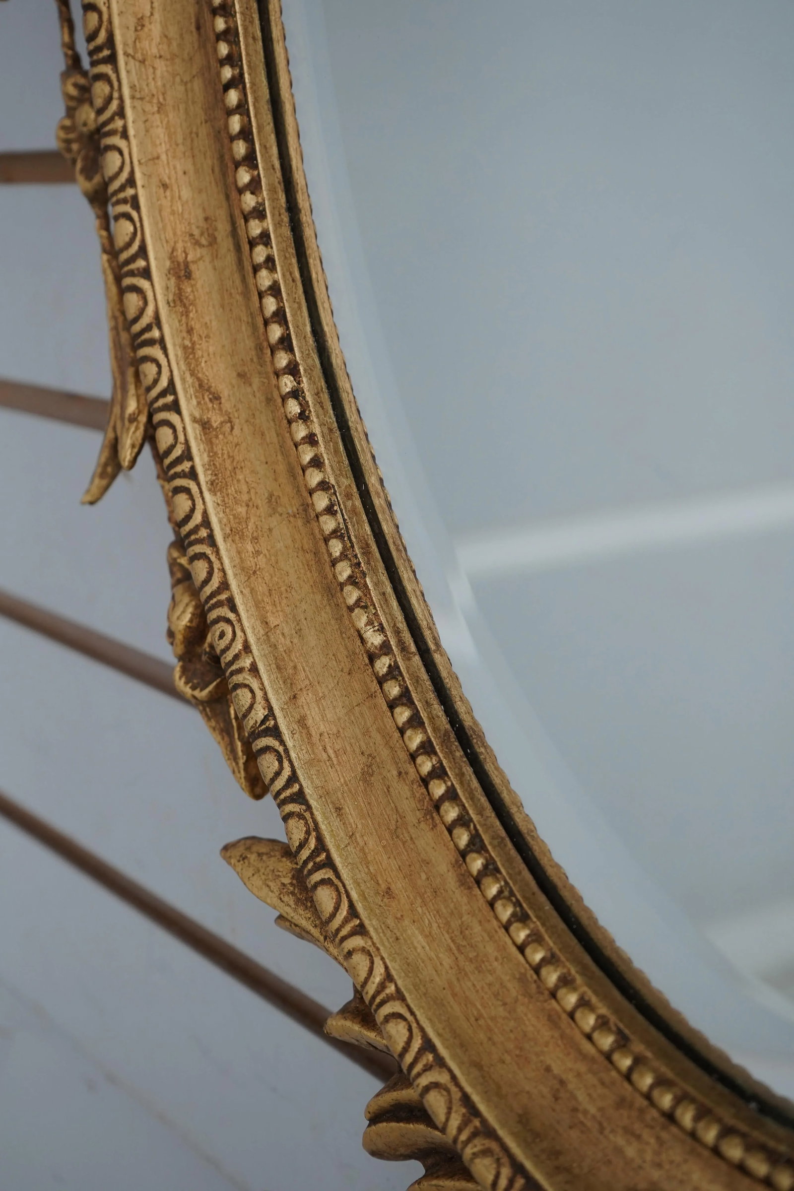 Friedman Brothers Gold Finish Adam Style Mirror - 7