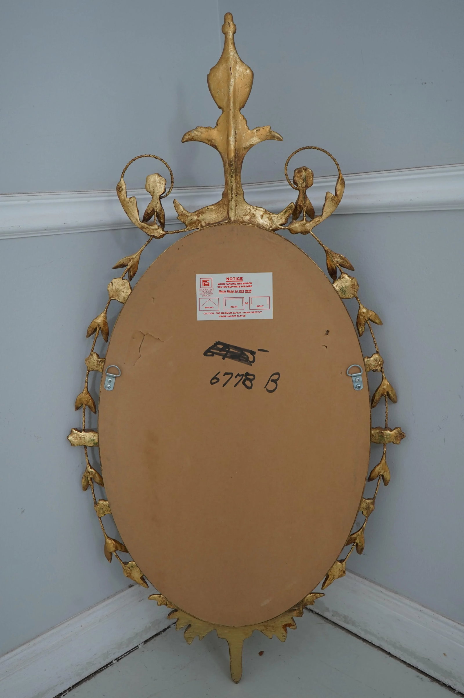 Friedman Brothers Gold Finish Adam Style Mirror - 8