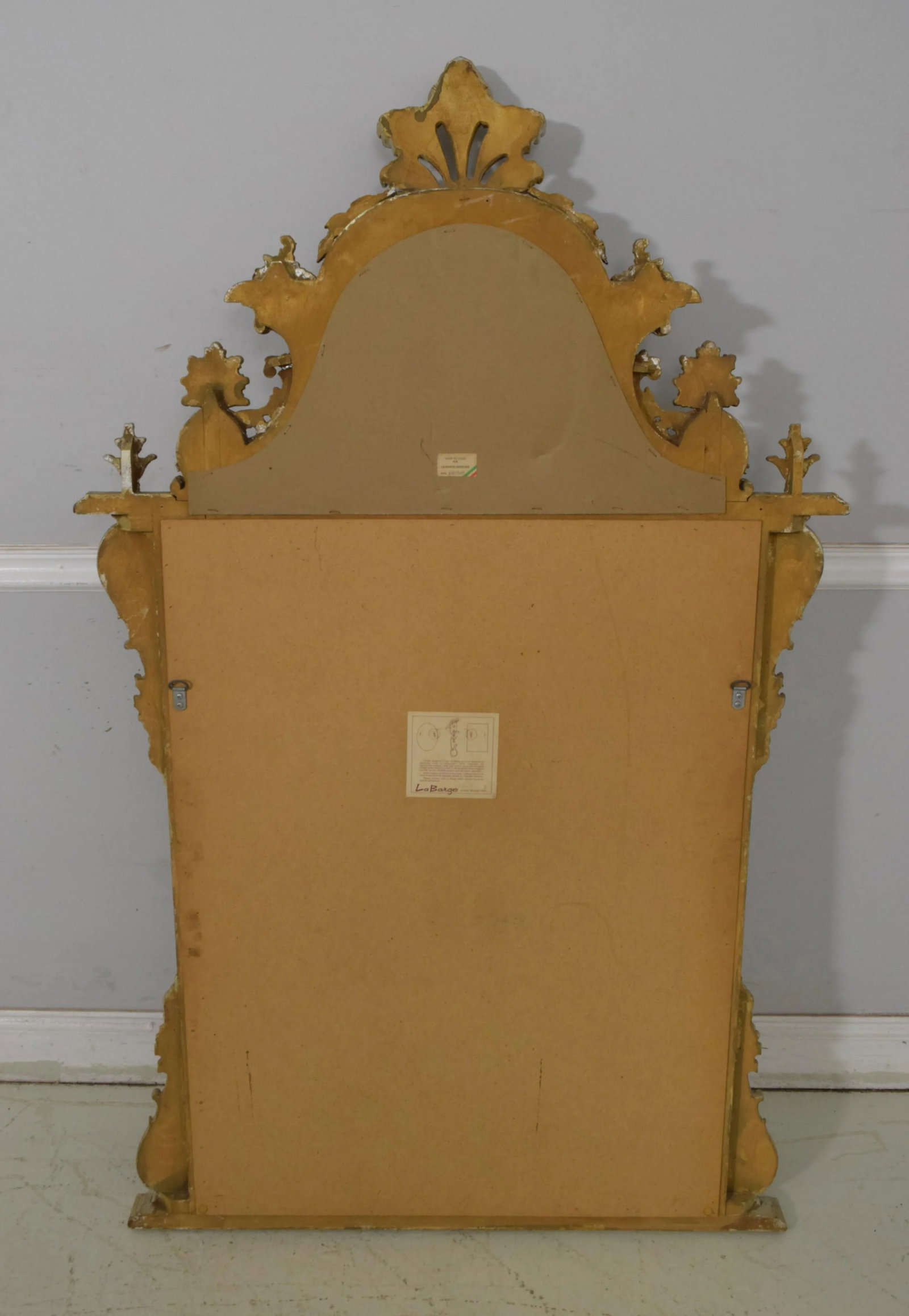 Labarge Ornate Frame Silver Gilt Mirror - 11