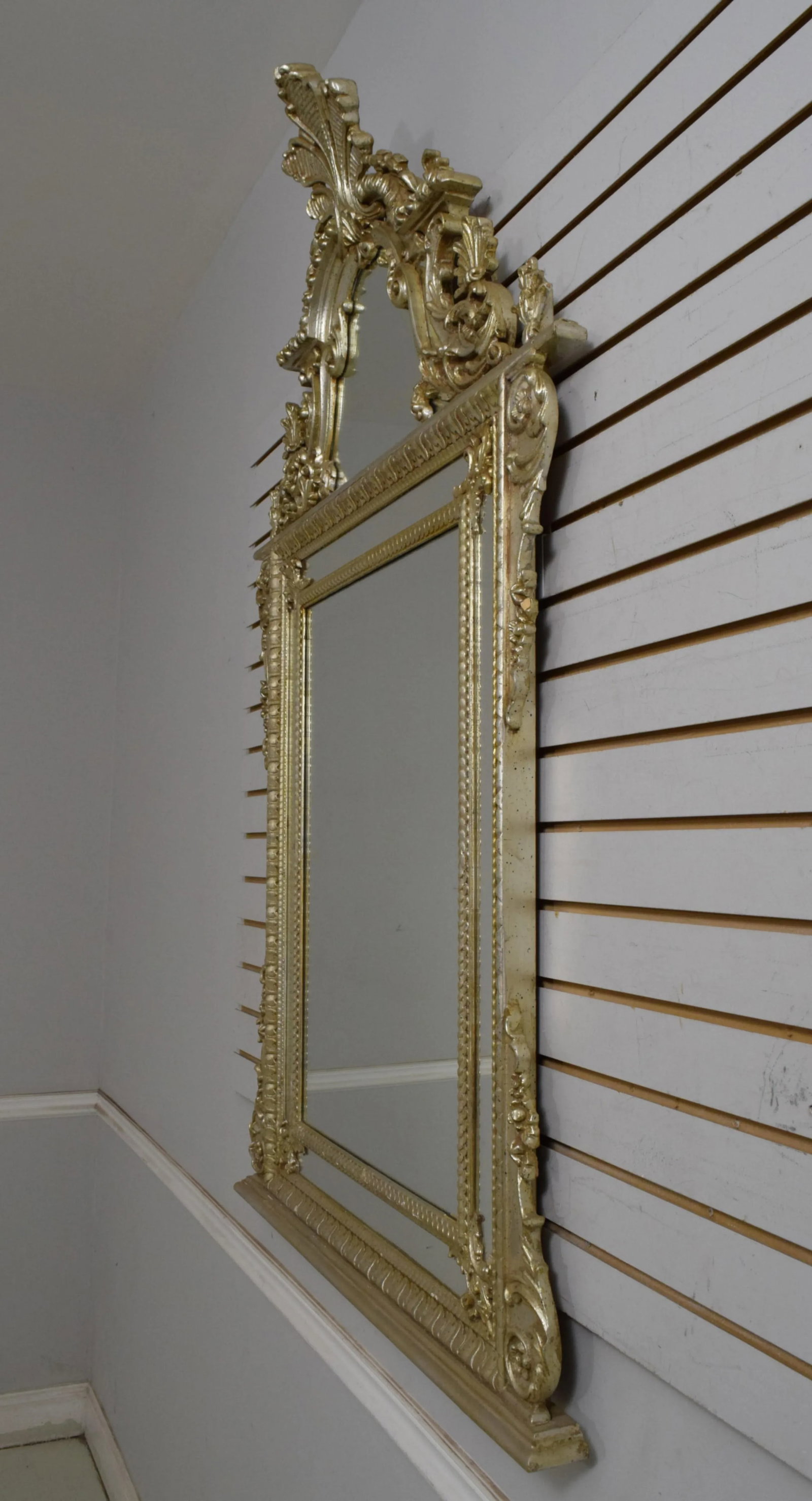 Labarge Ornate Frame Silver Gilt Mirror - 6