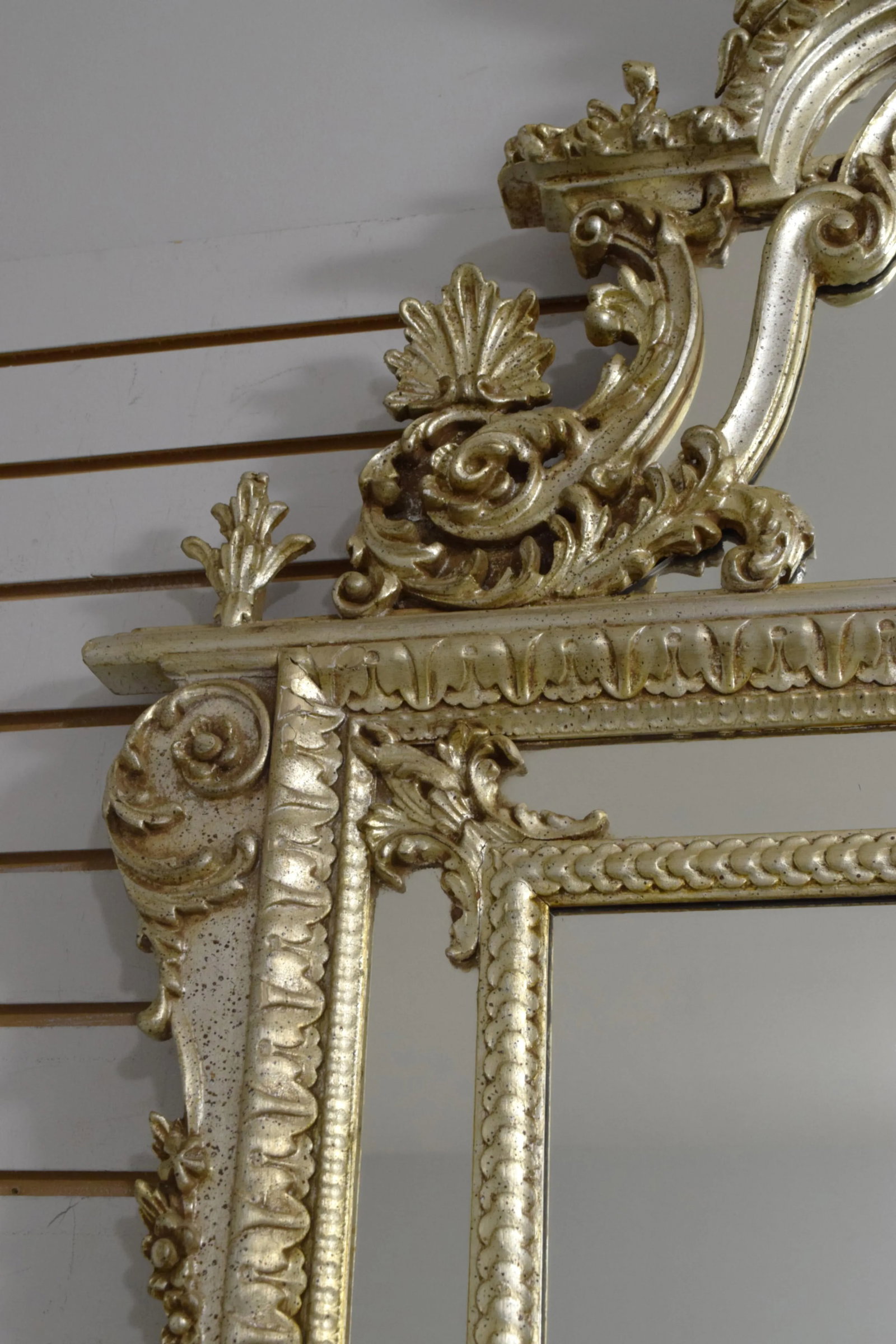 Labarge Ornate Frame Silver Gilt Mirror - 8