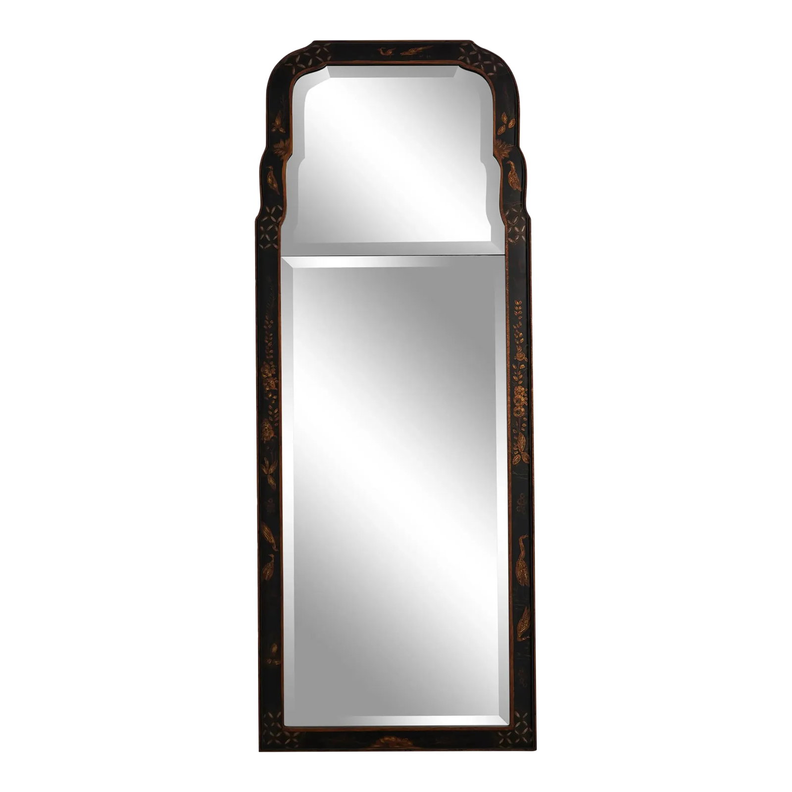 Friedman Brothers Colonial Williamsburg Chinoiserie Decorated Mirror: Age: Approx: 40 Years Old Details: Colonial Williamsburg High Quality Construction Stunning Chinoiserie Decorative Frame Double Panel Beveled Glass Mirror Condition: Excellent Original Finish &