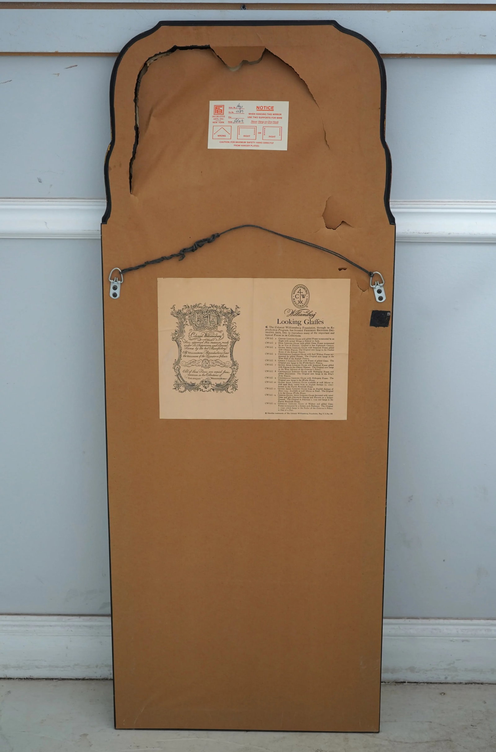Friedman Brothers Colonial Williamsburg Chinoiserie Decorated Mirror - 9
