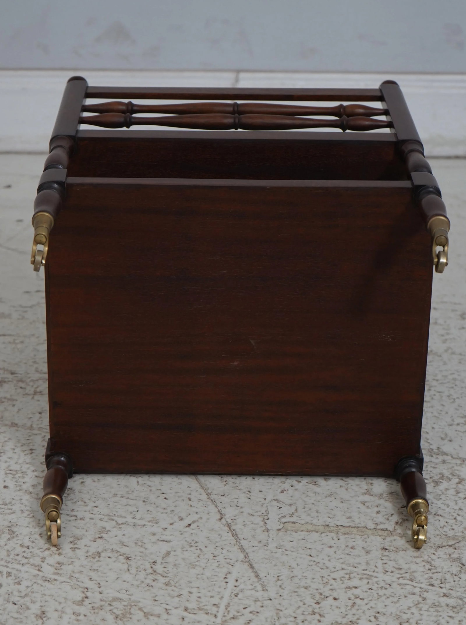 English Style Mahogany Canterbury Magazine Rack - 12