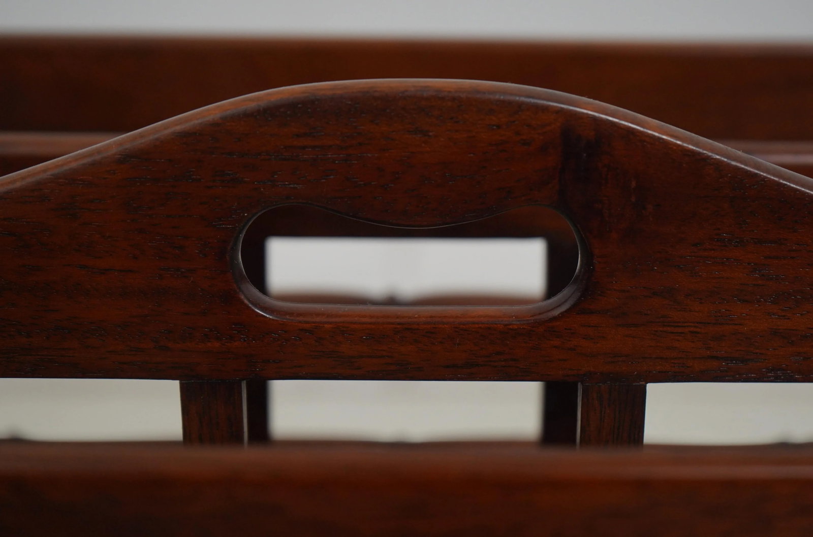 English Style Mahogany Canterbury Magazine Rack - 8