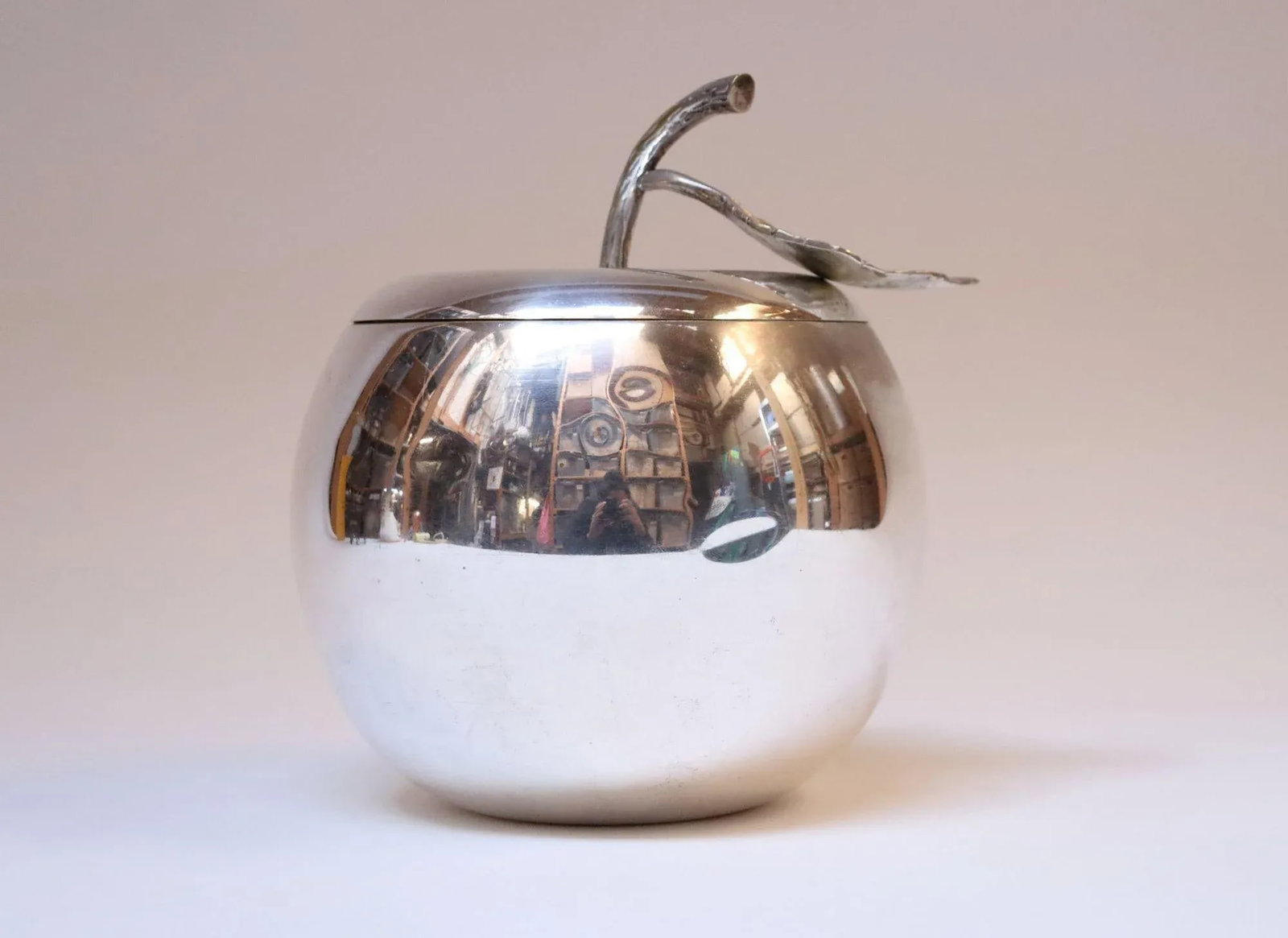 Vintage Italian Modernist Silver-Plated "Apple" Insulated Ice Bucket - 2