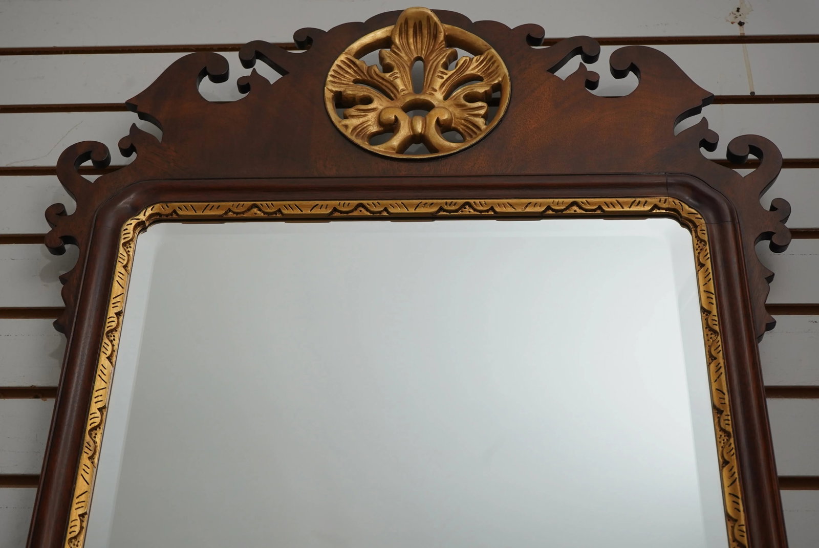 Henkel Harris Mahogany Spnea Chippendale Mirror - 4