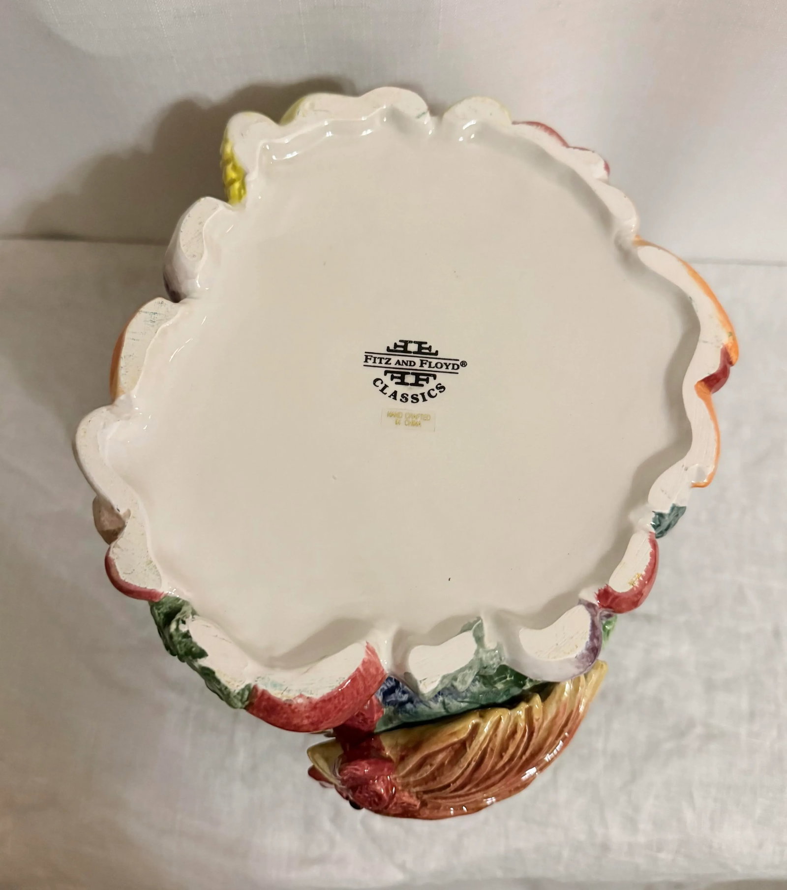 Vintage Fitz and Floyd Classics Coq Du Village Rooster Cachepot Planter - 9