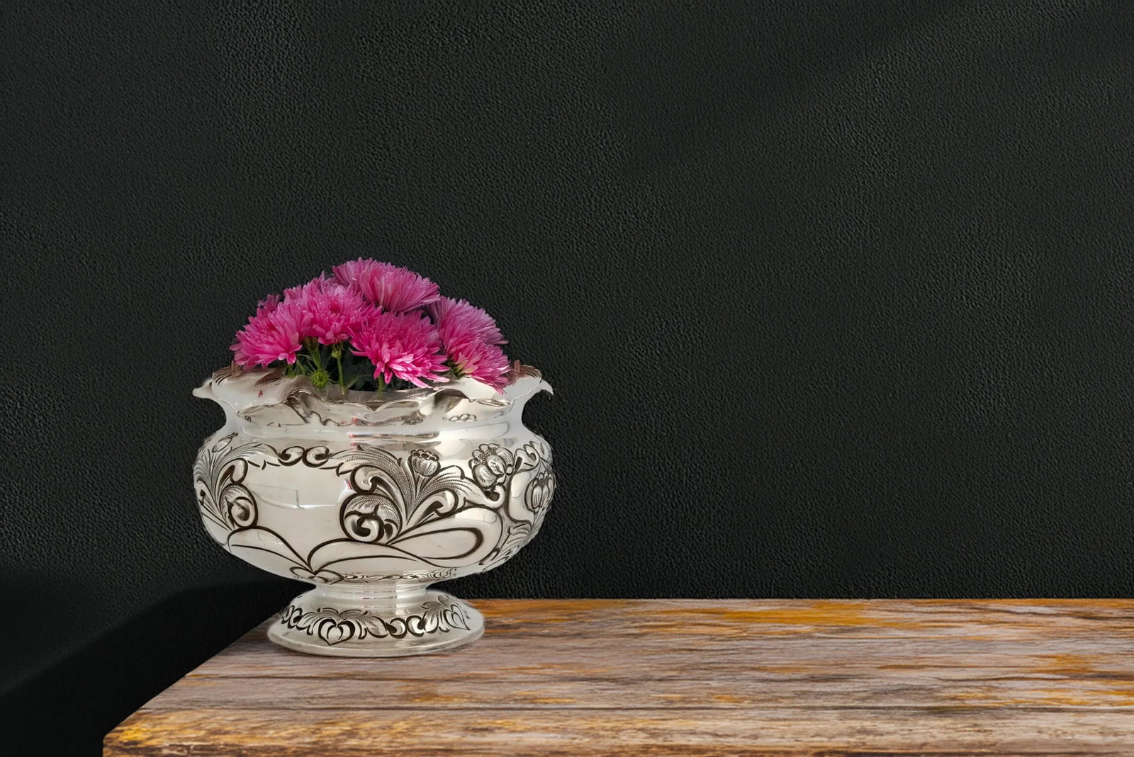 Sheffield Silverplate Hand Repousse Bowl - 4