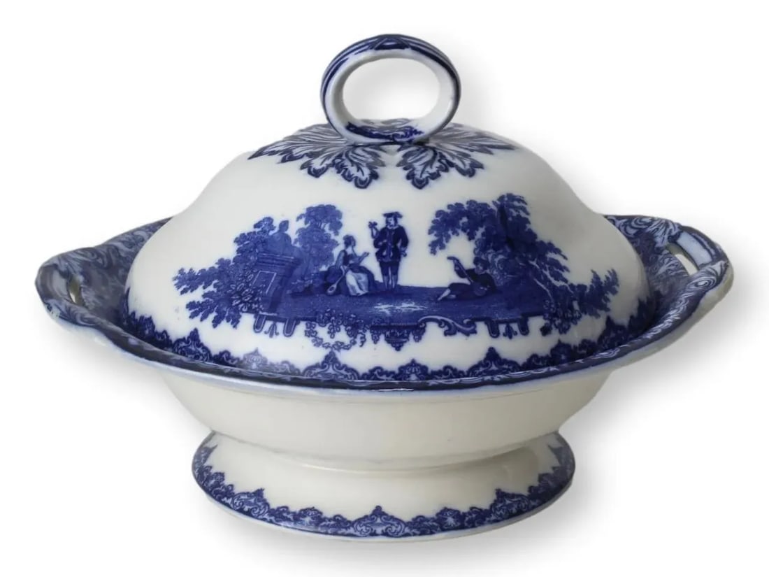 1920s Doulton Watteau Covered Dish - 2