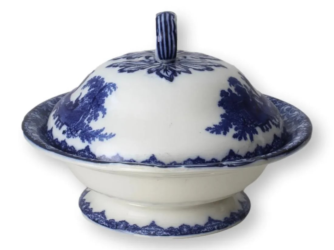 1920s Doulton Watteau Covered Dish - 3