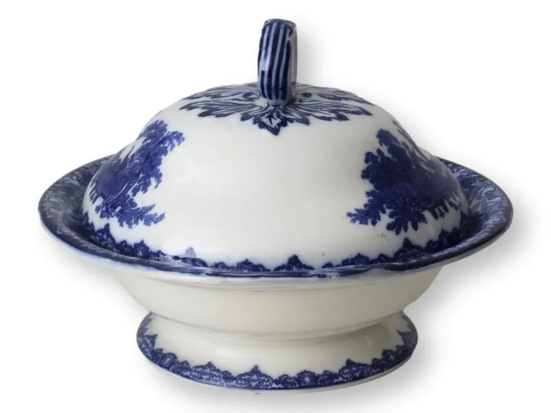 1920s Doulton Watteau Covered Dish - 4