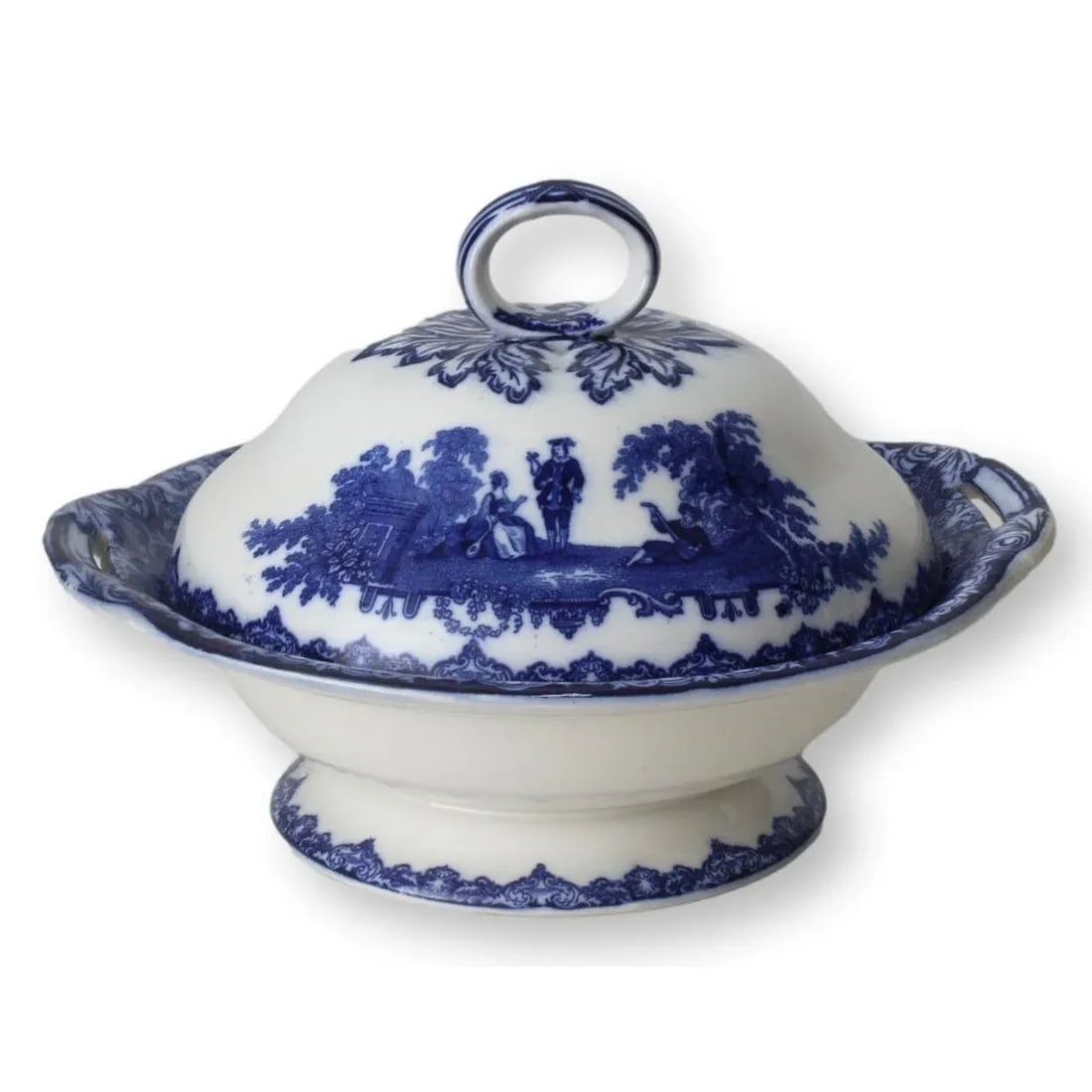 1920s Doulton Watteau Covered Dish - 6