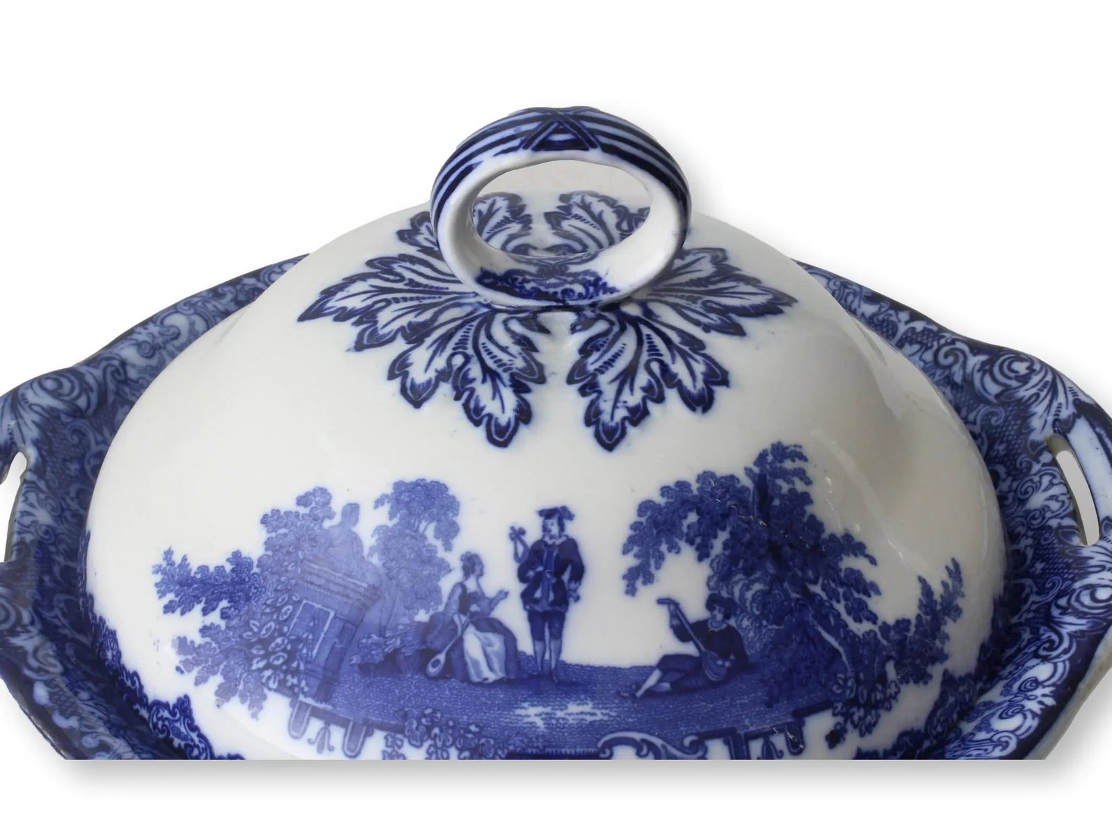 1920s Doulton Watteau Covered Dish - 7