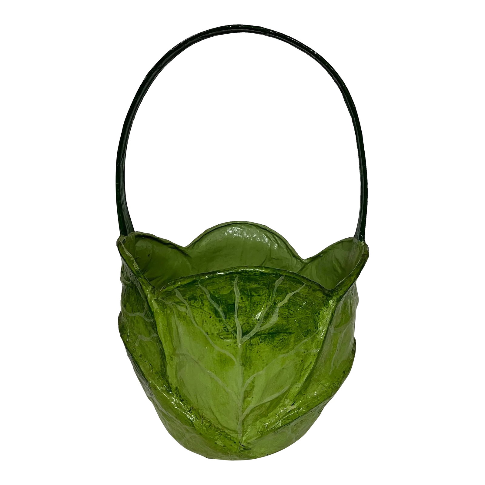 Vintage Handcrafted Cottage Core Paper Mache Cabbage Cachepot (1 of 10)