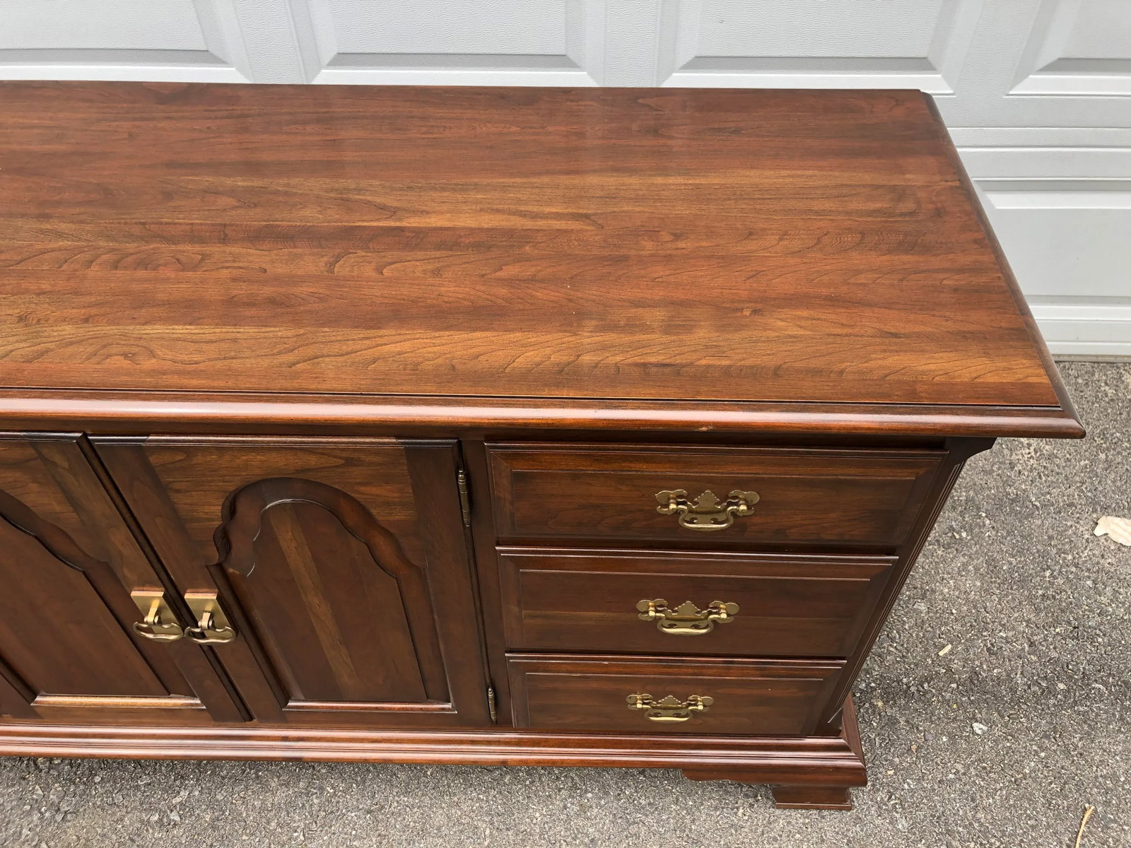 1970s Solid Cherry Pennsylvania House Long Dresser - 4