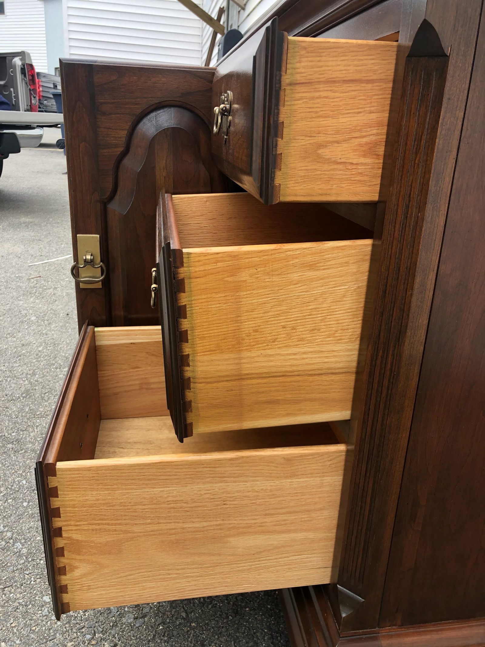 1970s Solid Cherry Pennsylvania House Long Dresser - 6