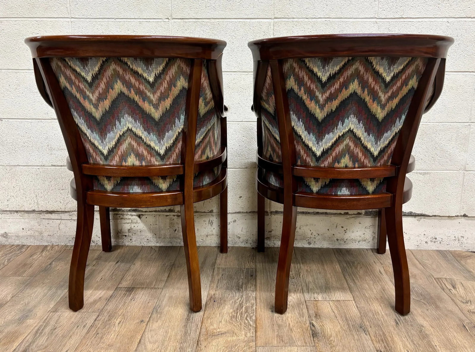 Vintage French Regency French Empire Hollywood Regency Style Barrel Back Chairs - 10