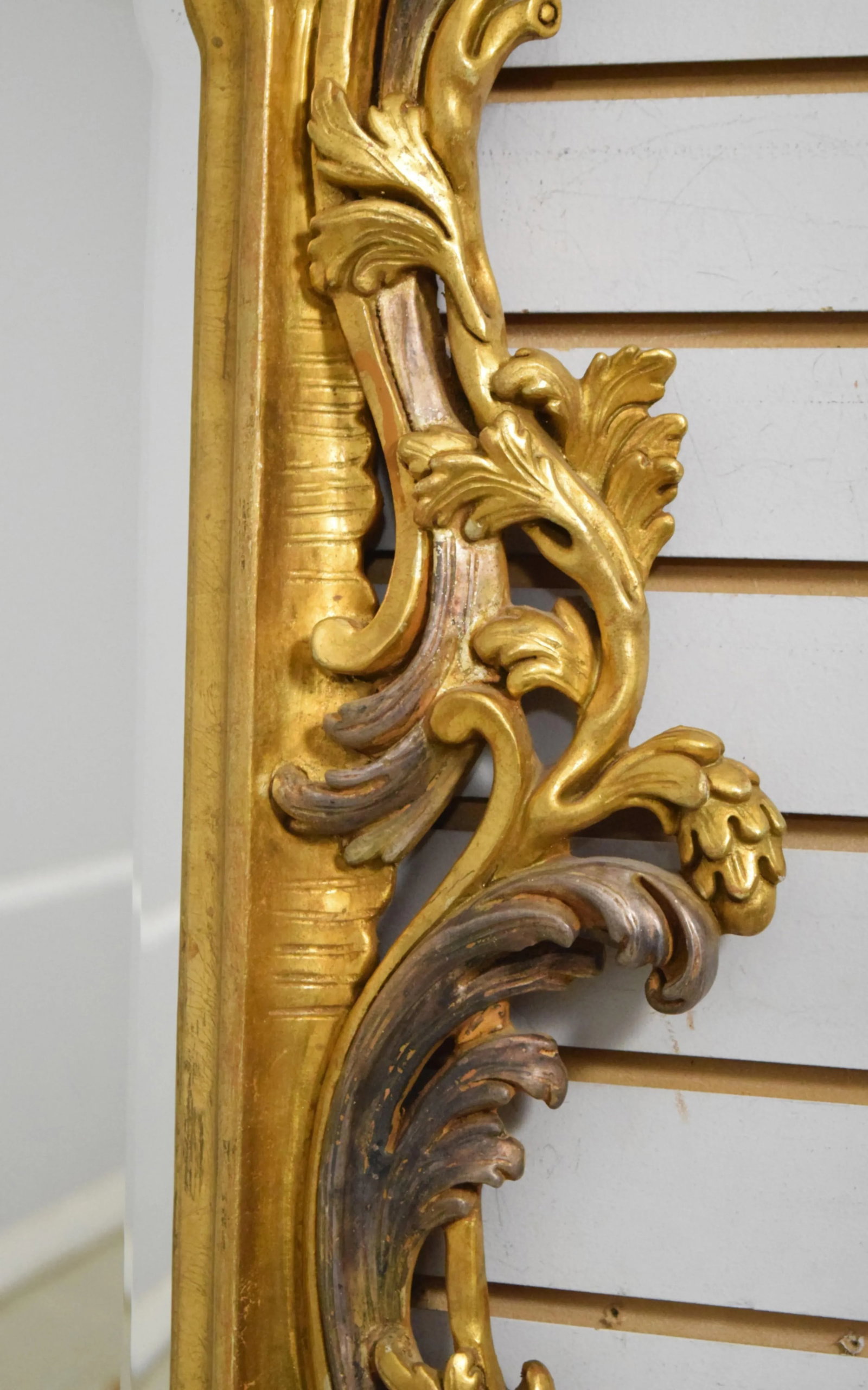 Italian Rococo Style Gold Gilt Beveled Mirror - 3