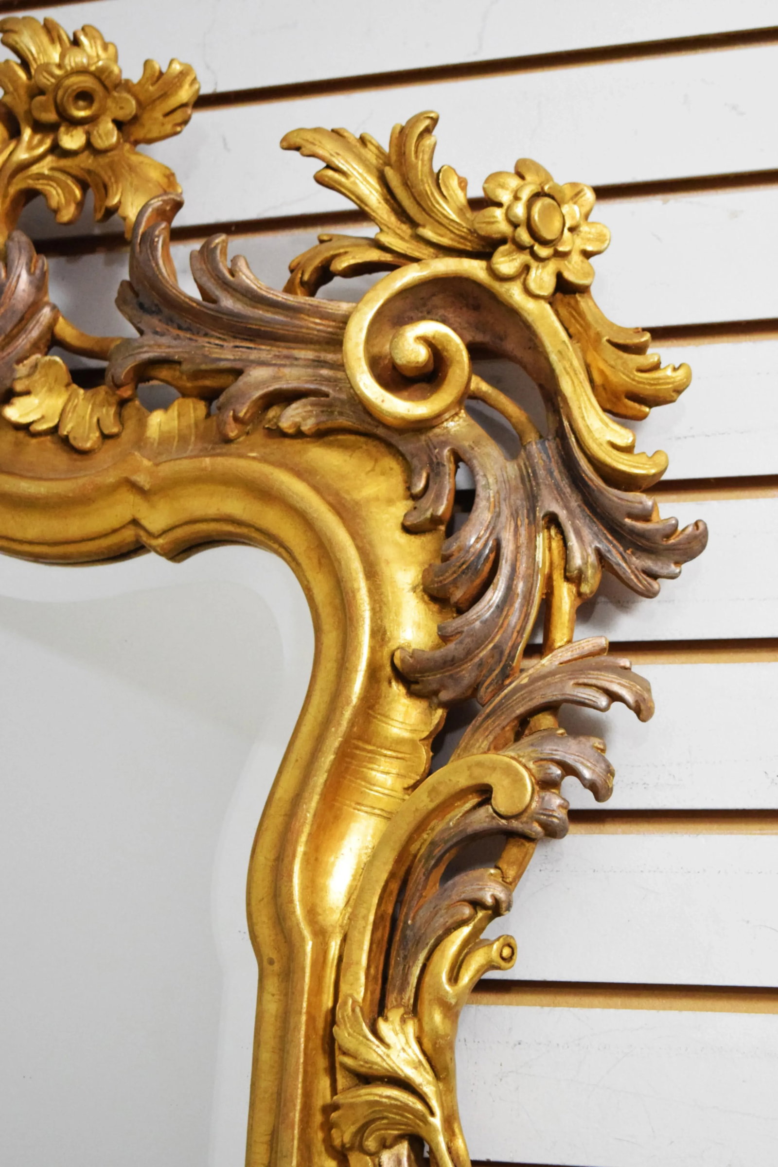 Italian Rococo Style Gold Gilt Beveled Mirror - 4