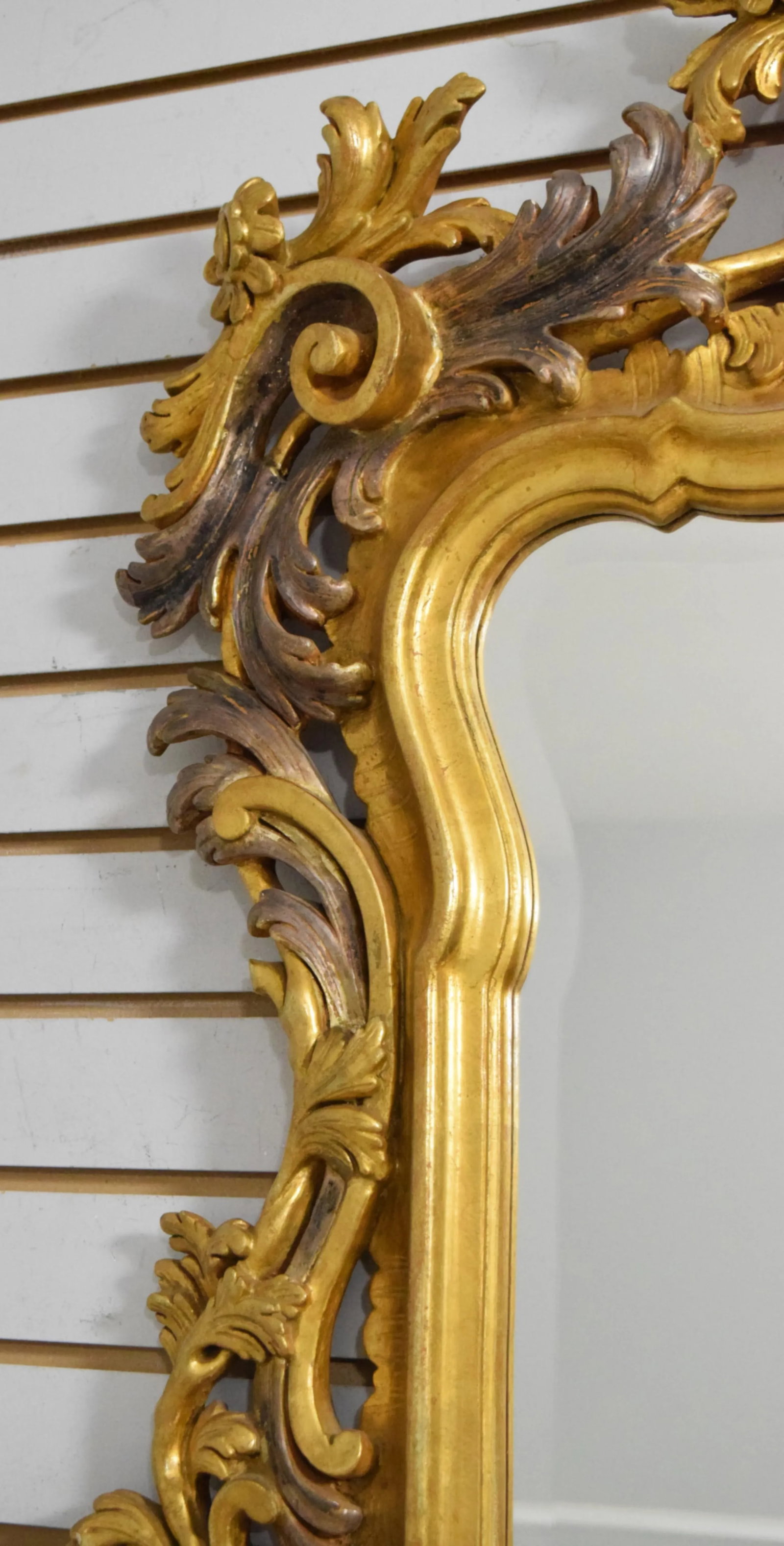 Italian Rococo Style Gold Gilt Beveled Mirror - 6