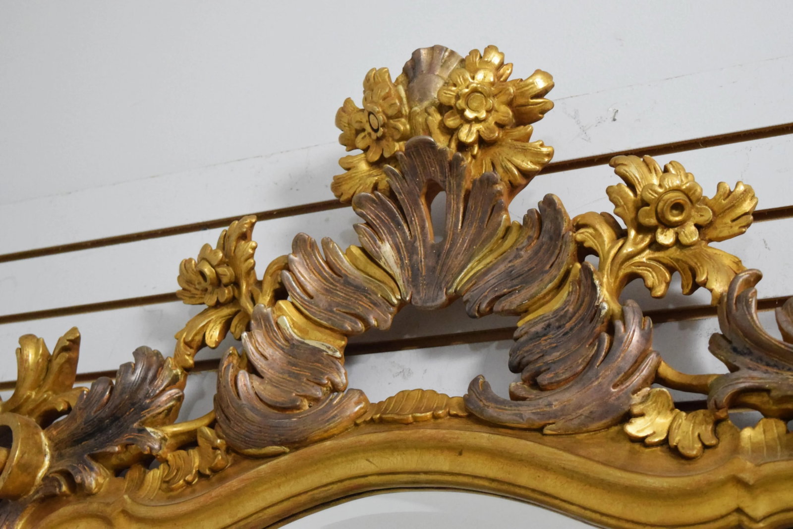 Italian Rococo Style Gold Gilt Beveled Mirror - 8